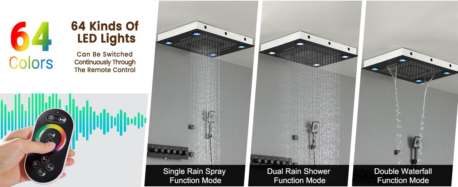 Luxury Shower System with Body Jets