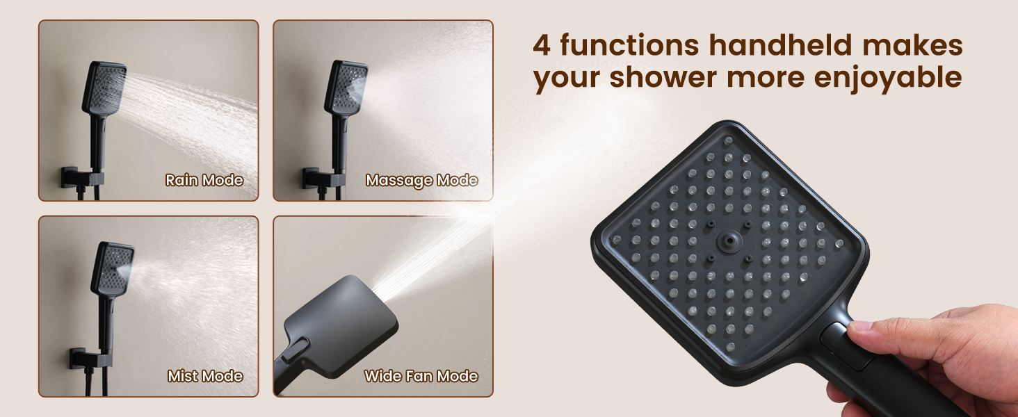4-Spray Handheld Shower