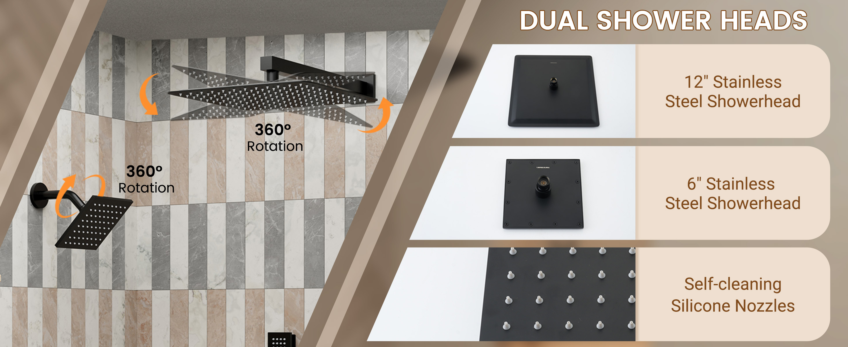 Dual Shower System with Handheld