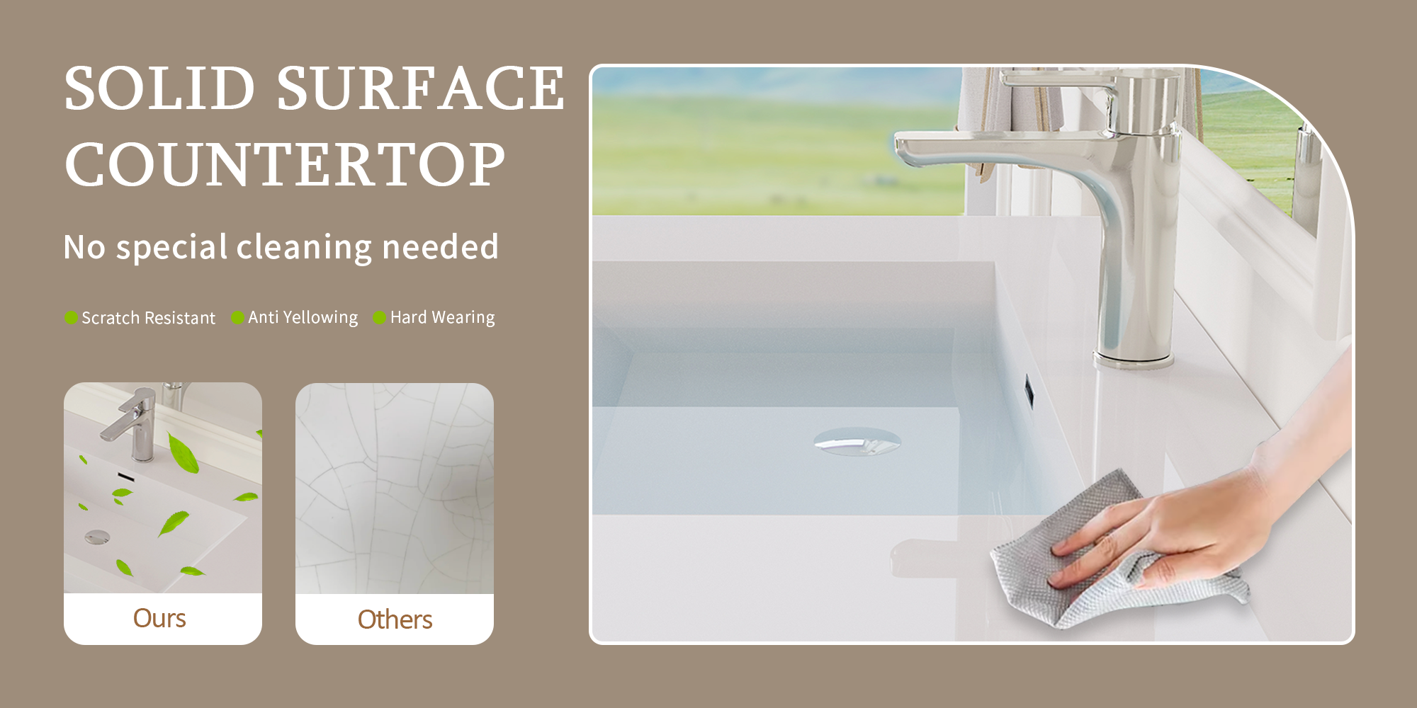 Stone Resin Bathroom Sink for Vanity