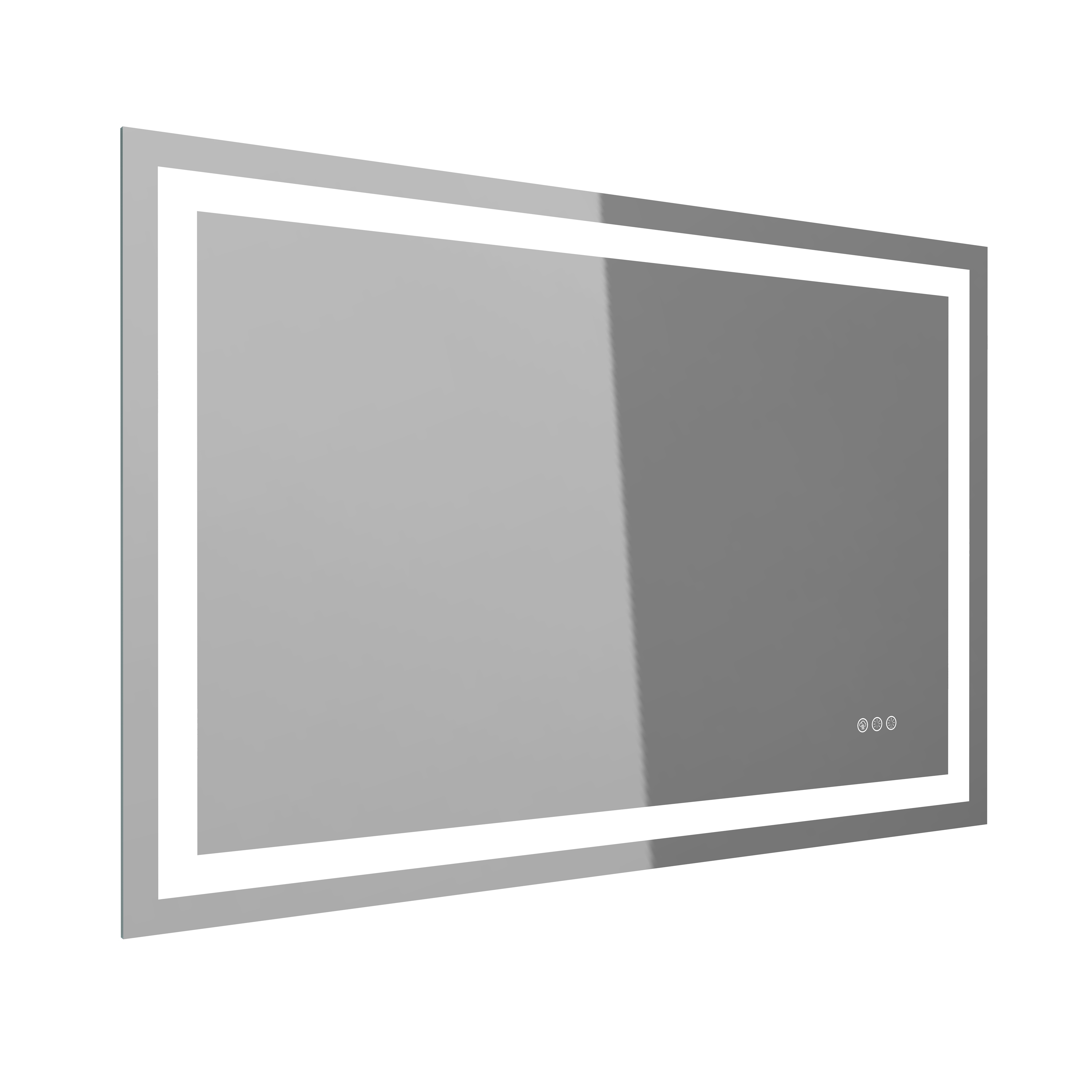 Tempered RGB LED Bathroom Mirror with Smart Controls & Anti-Fog