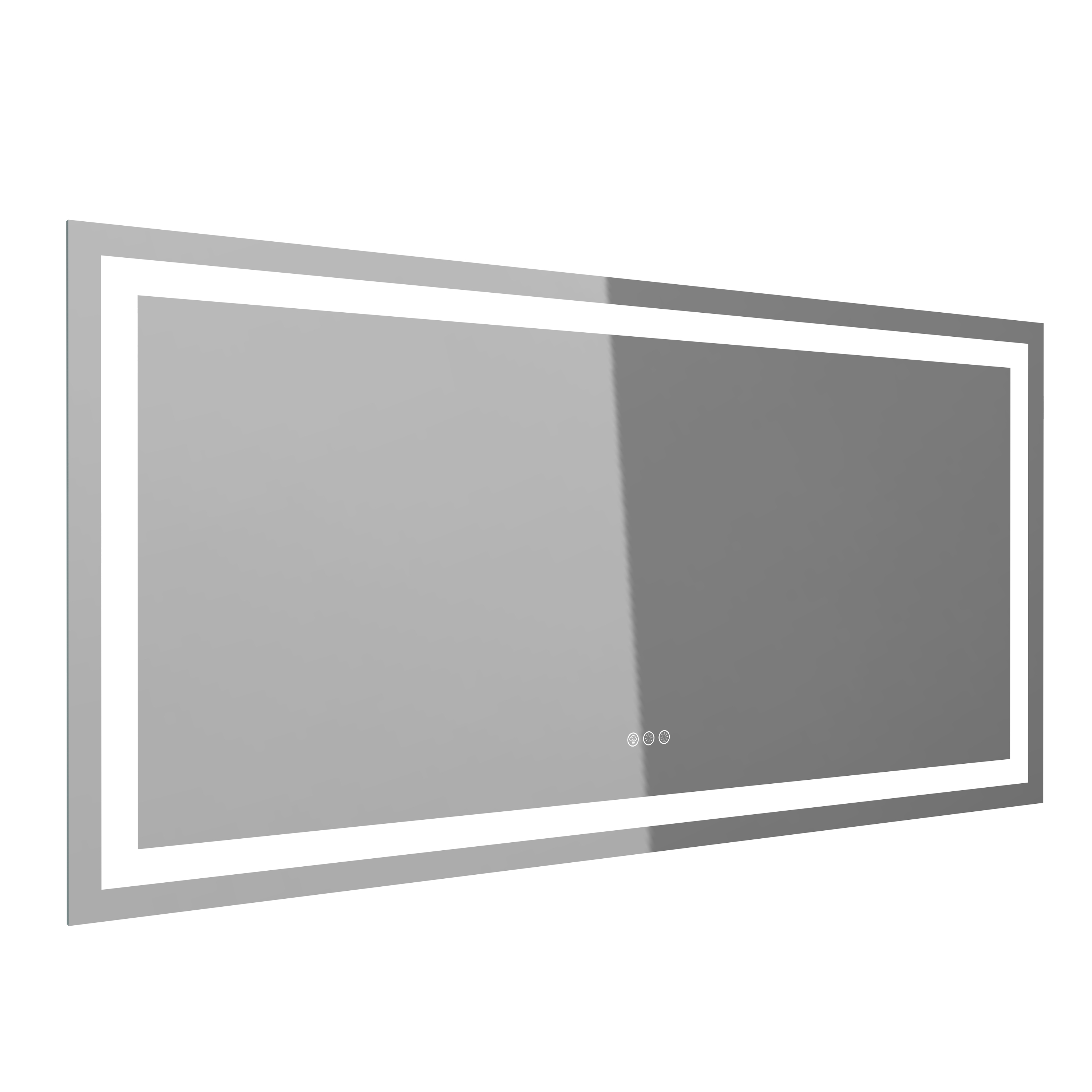 Tempered RGB LED Bathroom Mirror with Smart Controls & Anti-Fog