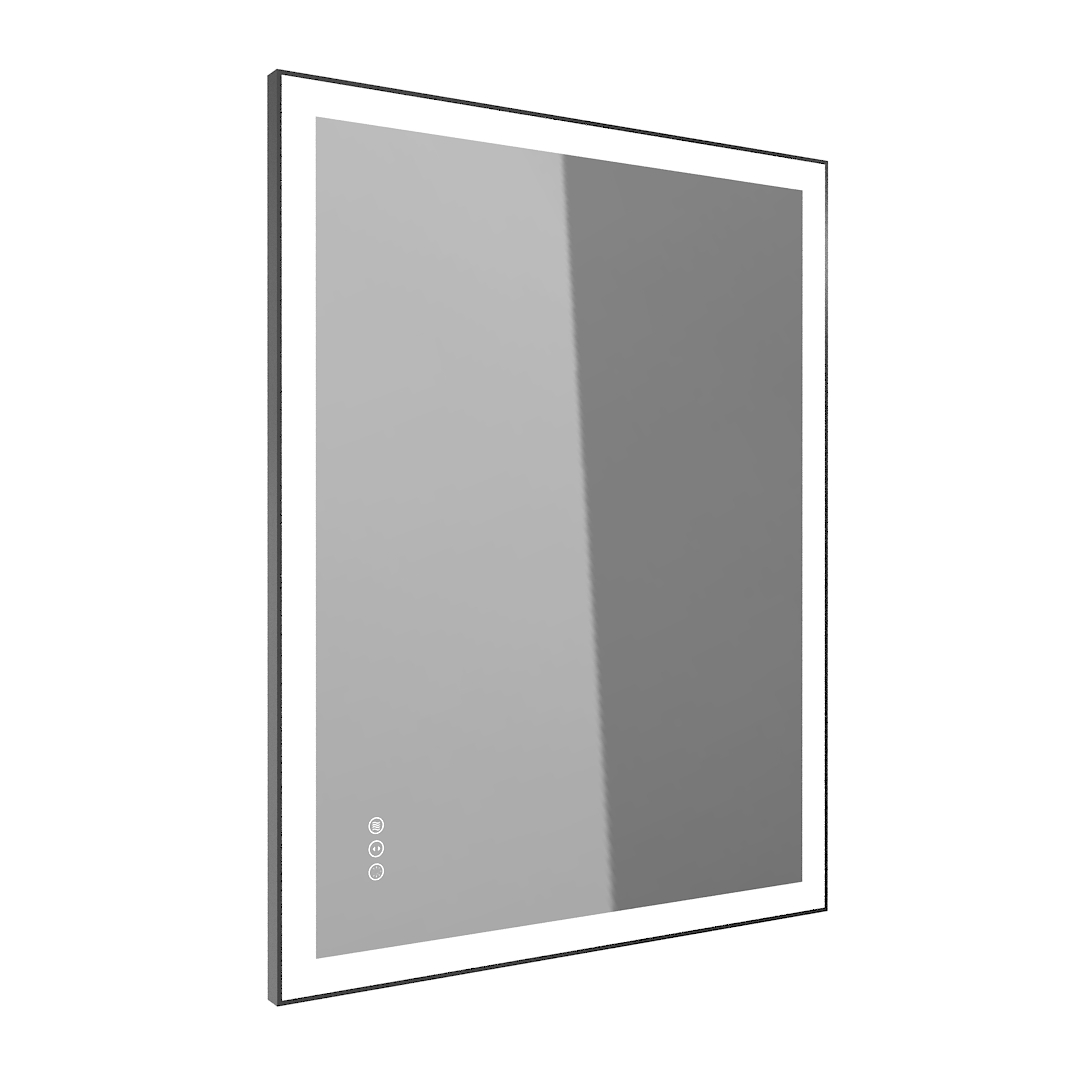 Tempered Glass LED Mirror with Aluminum Frame for Bathroom Vanity