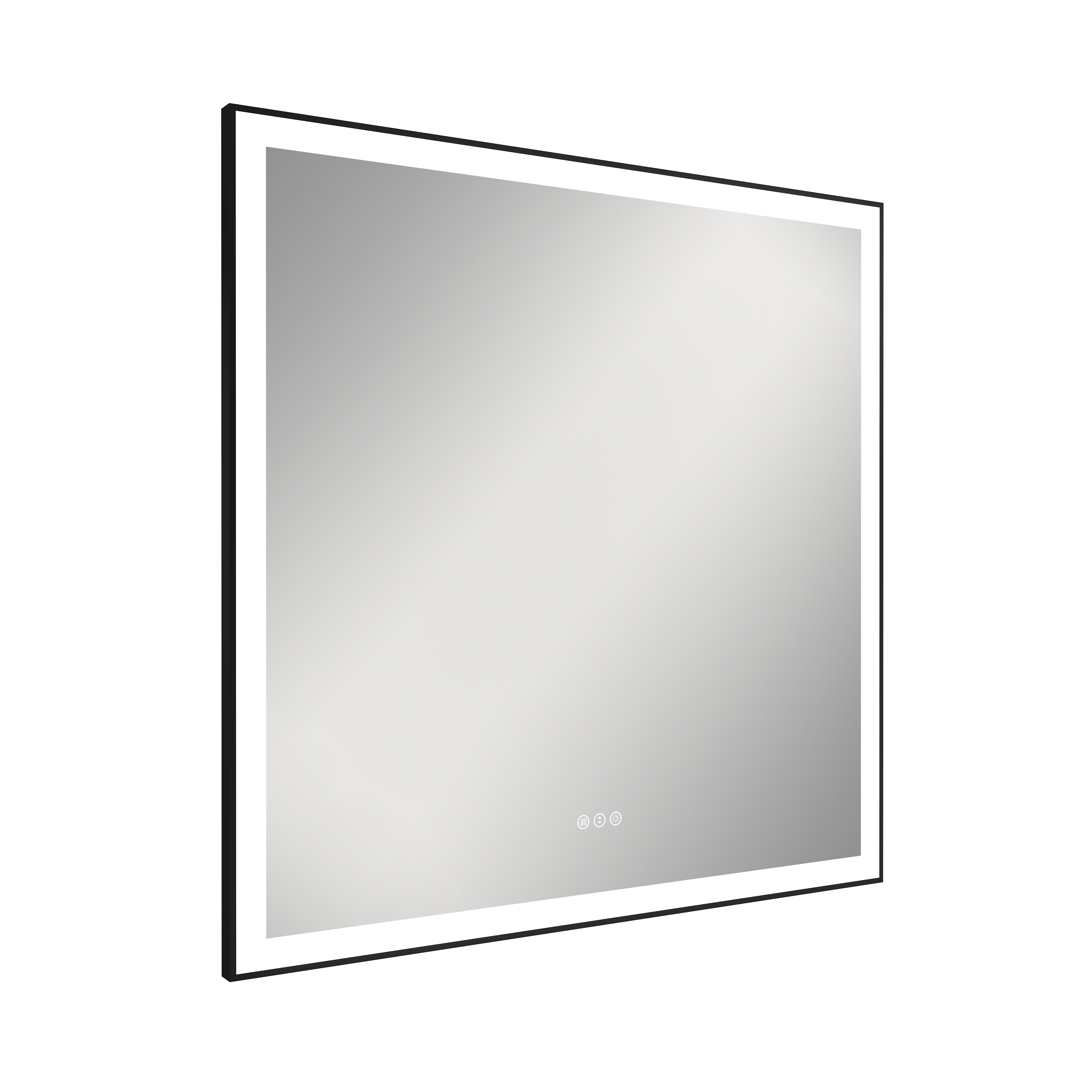 Framed LED Bathroom Mirror with Front and Backlit, Anti-Fog