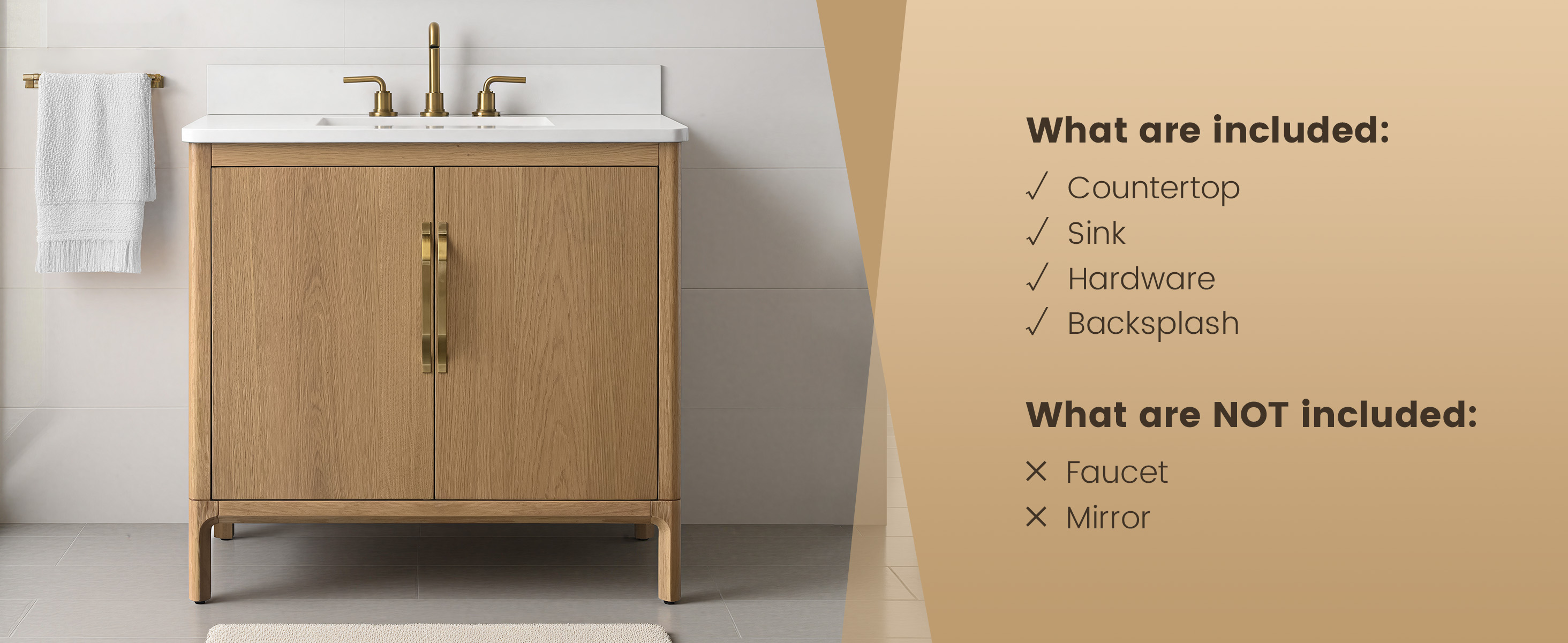 36-inch Bathroom Vanity with Sink