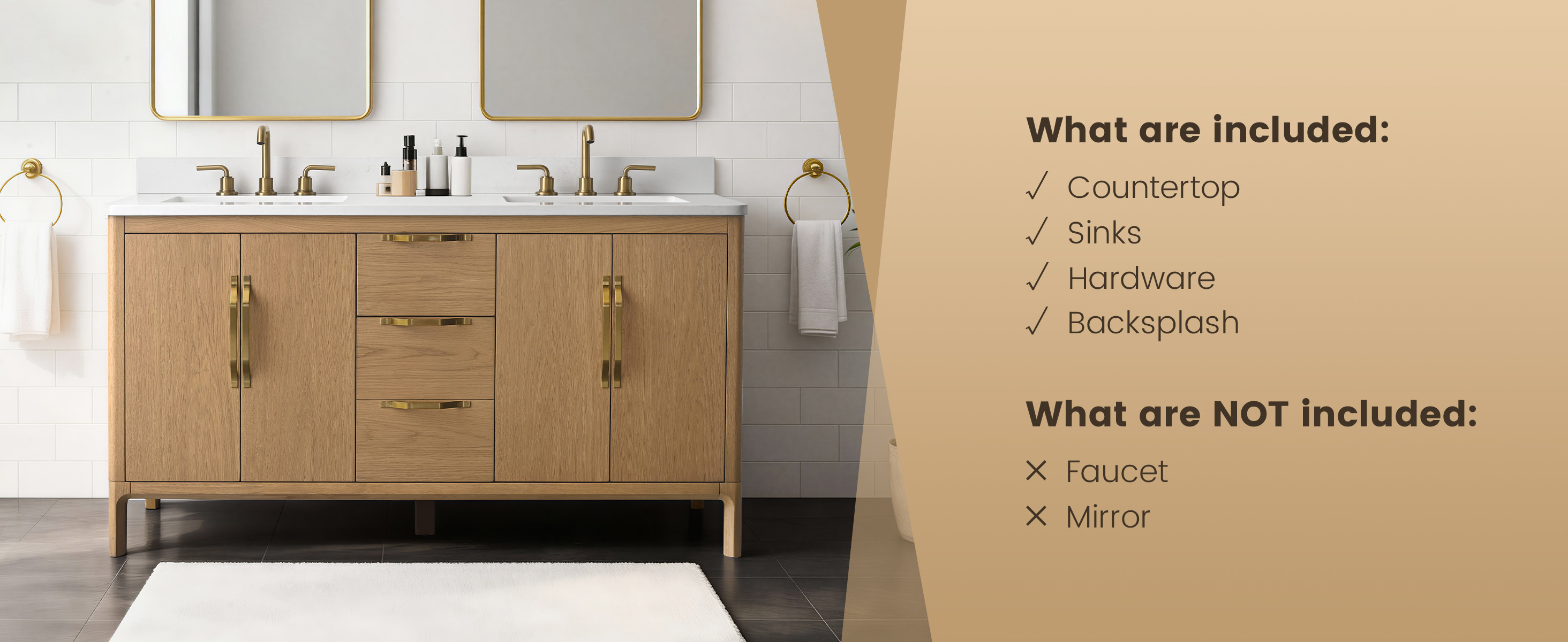 Freestanding Bathroom Vanity Package List