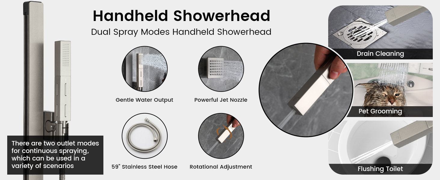 Shower System with Sliding Rod