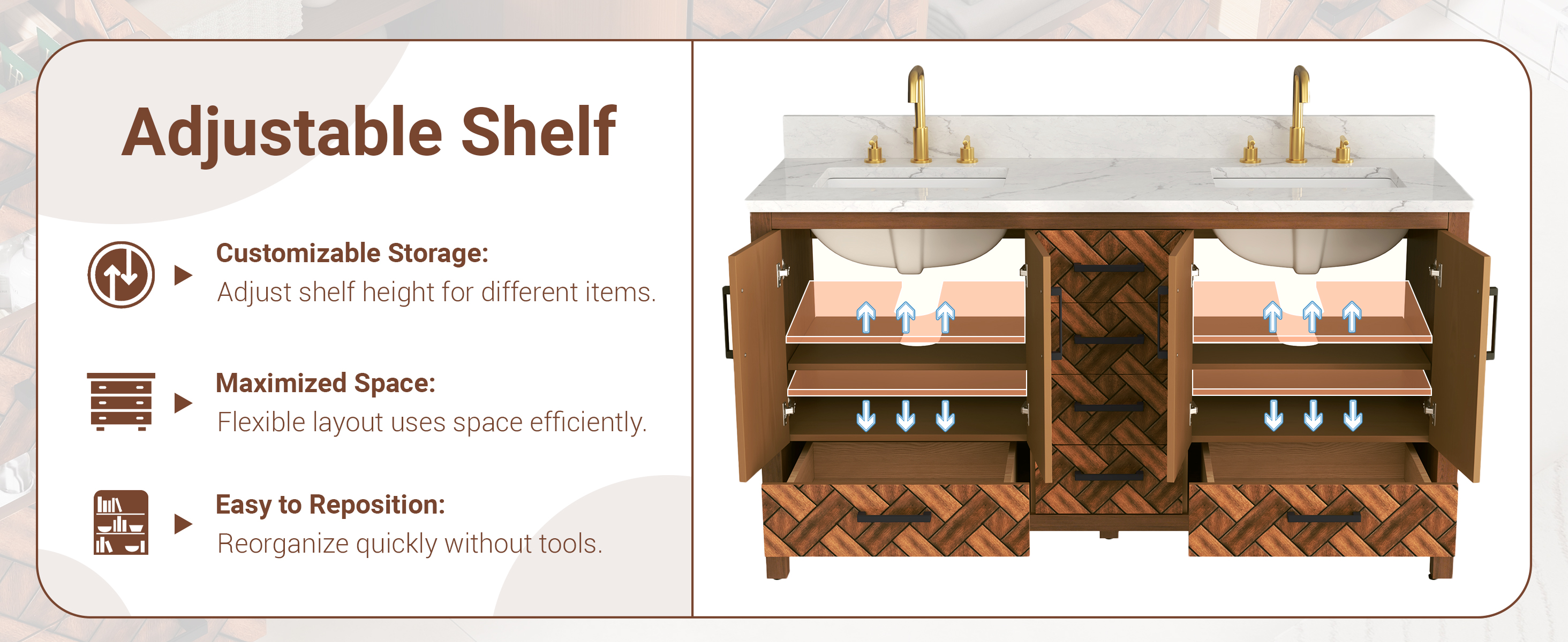 Large Storage Space Vanity