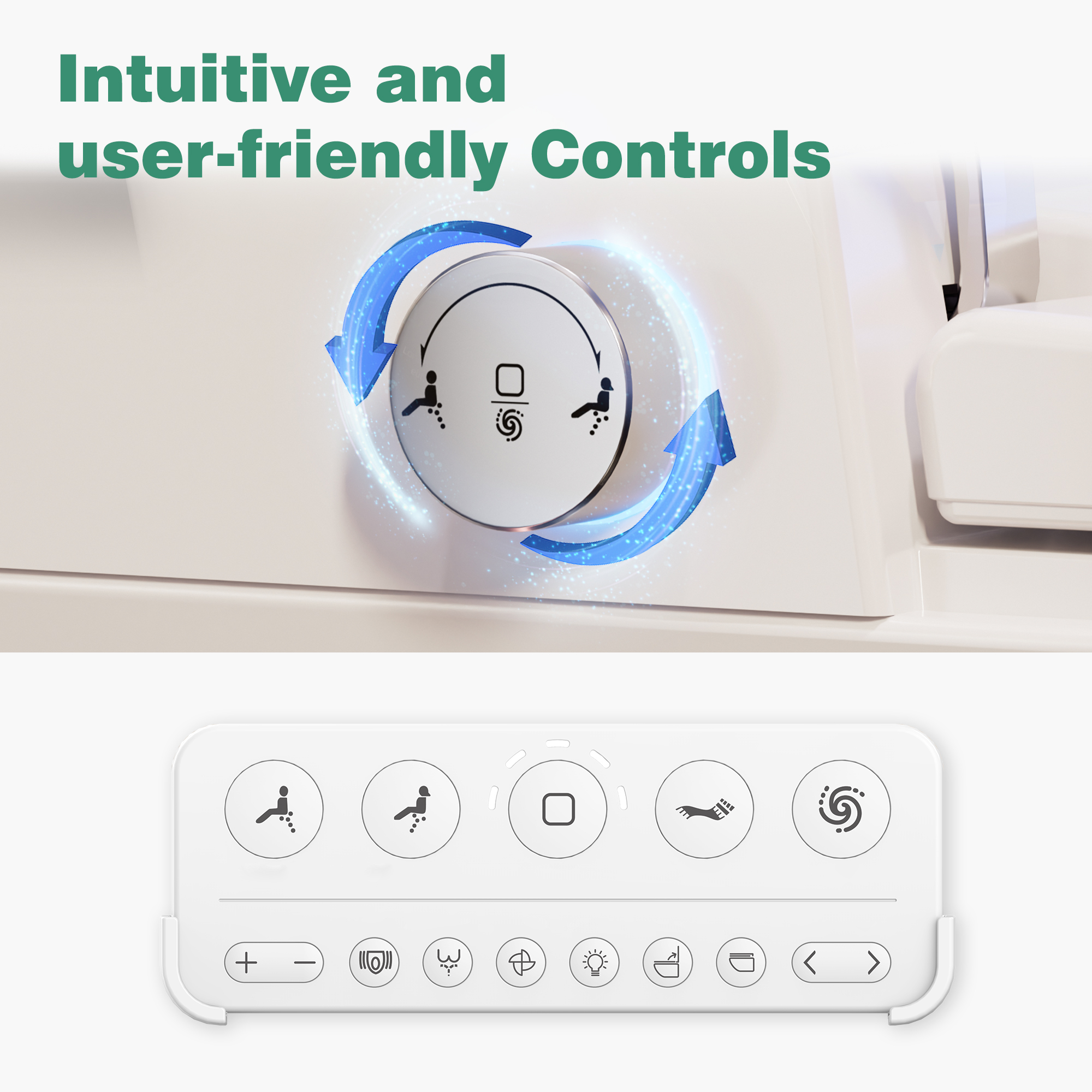 Tankless Floor Mounted Elongated White Ceramic Smart Bidet Toilet