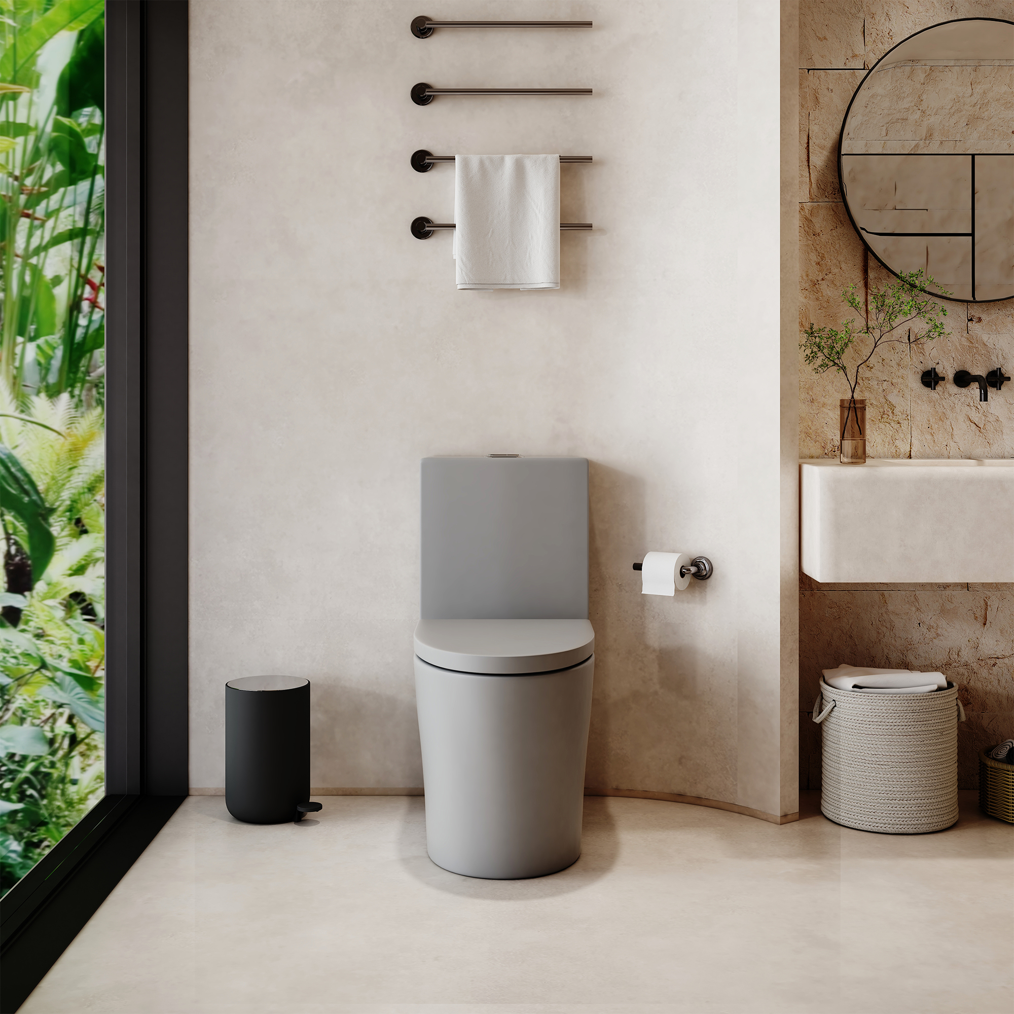 Elongated One Piece Toilet Dual Flush 1.1/1.6 GPF Water-Saving Design