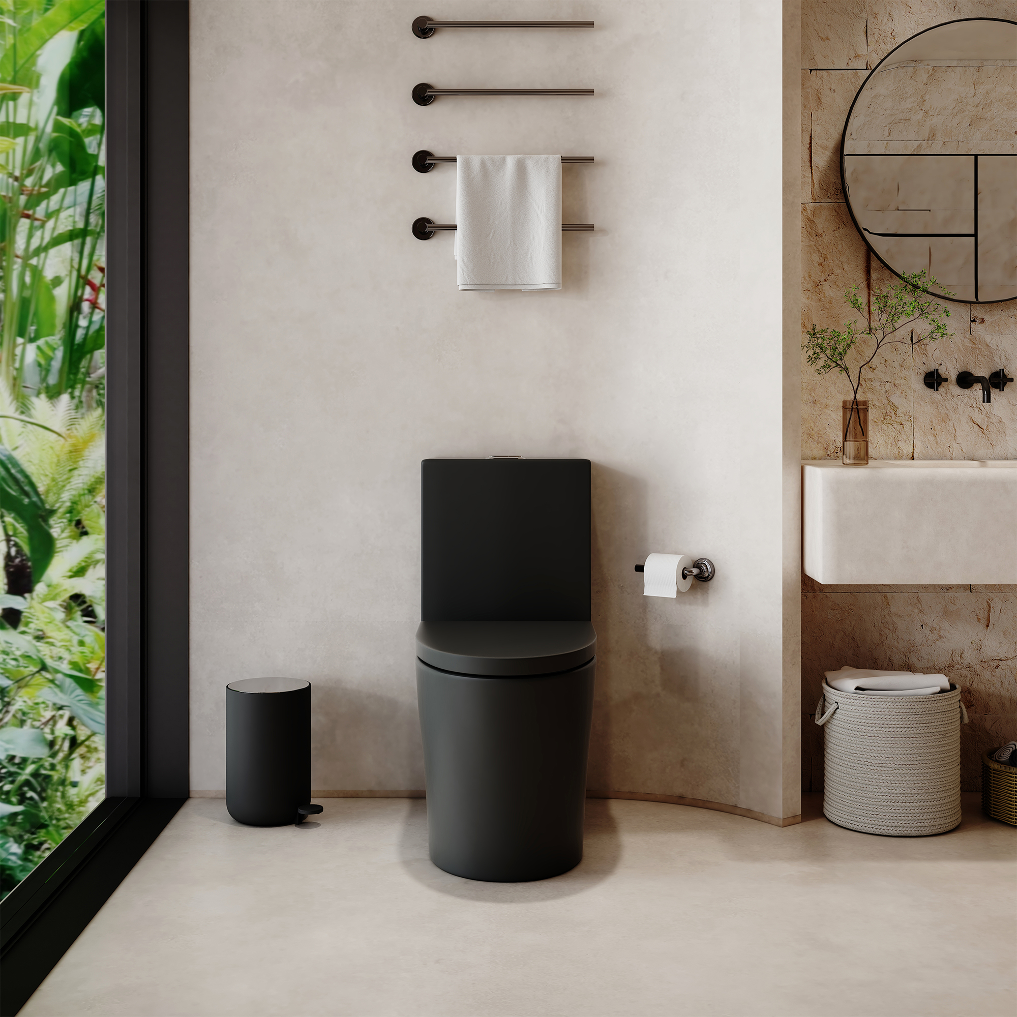 Elongated One Piece Toilet Dual Flush 1.1/1.6 GPF Water-Saving Design