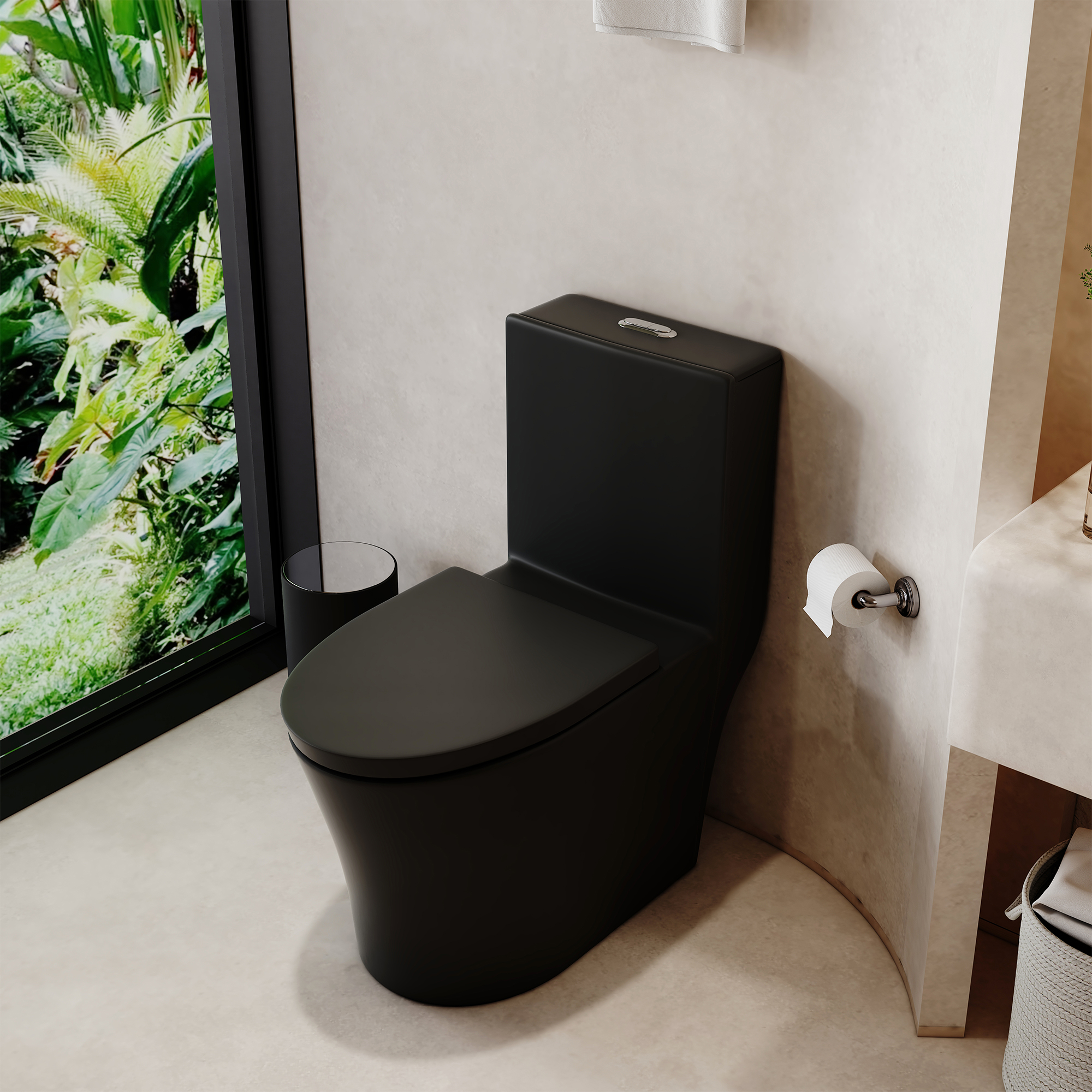 Elongated One Piece Toilet Dual Flush 1.1/1.6 GPF Water-Saving Design