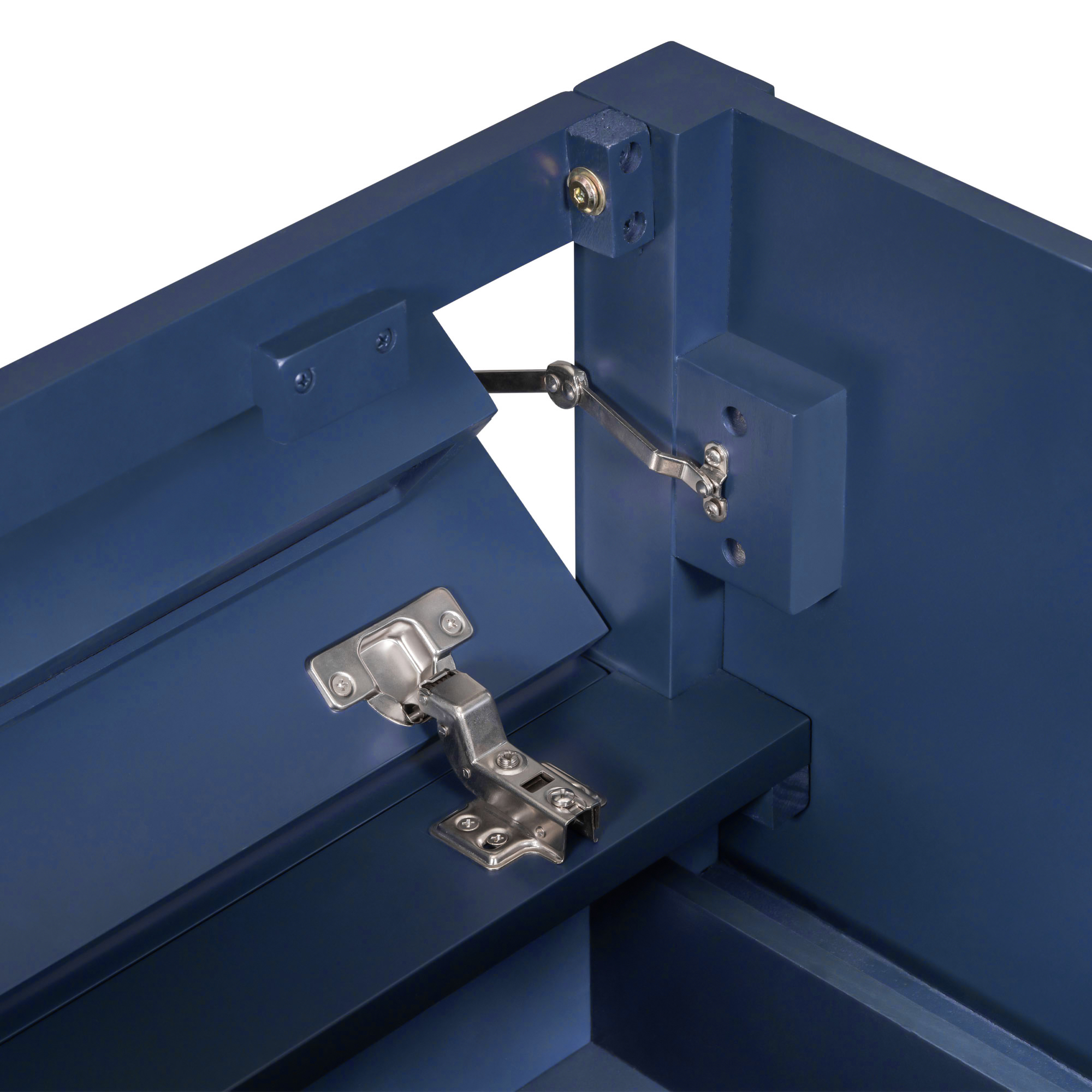 24" Single Sink Bathroom Vanity with White Countertop and 2 Storage Drawers