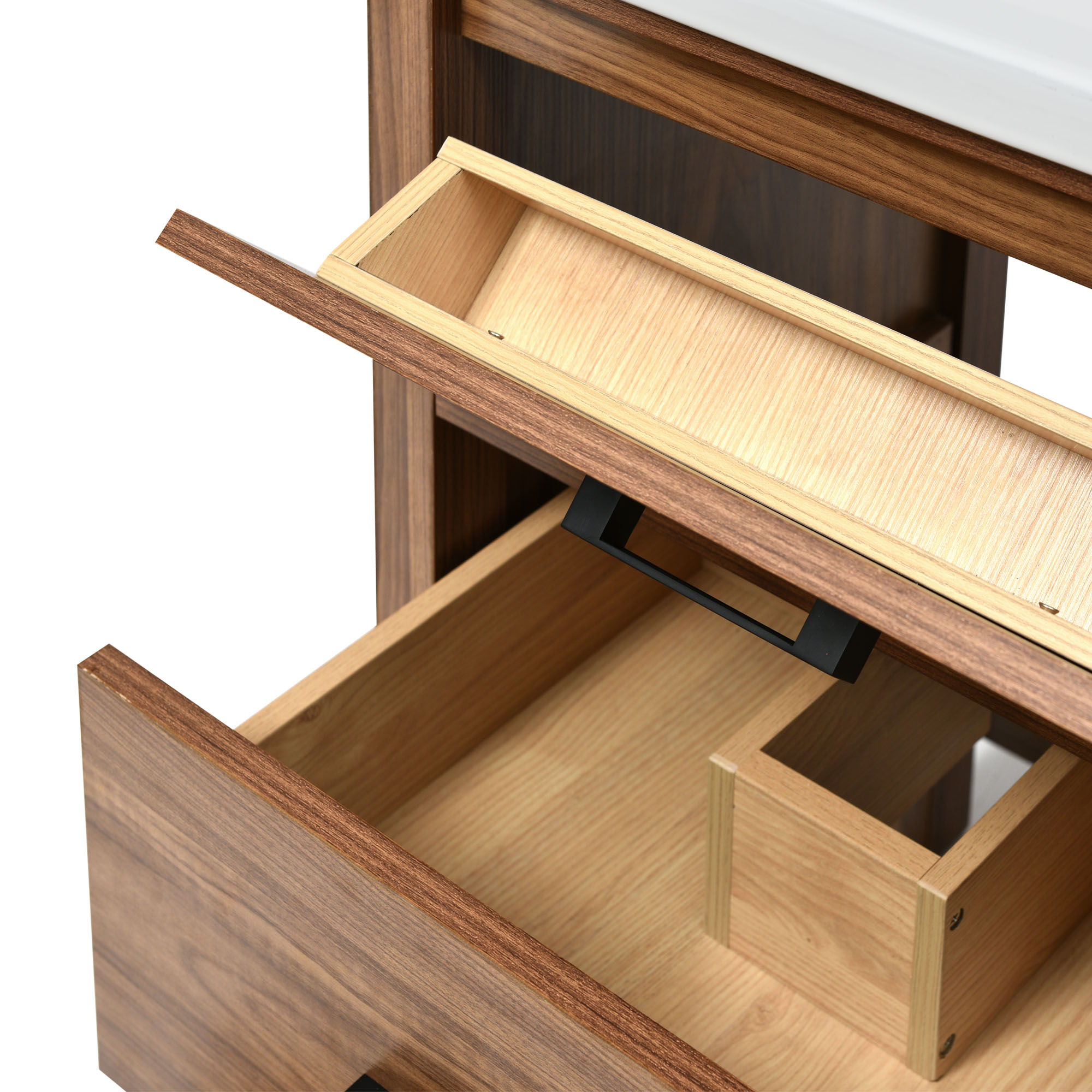 24'' Freestanding Bathroom Vanity with Ceramic Basin Sink and 3 Drawers