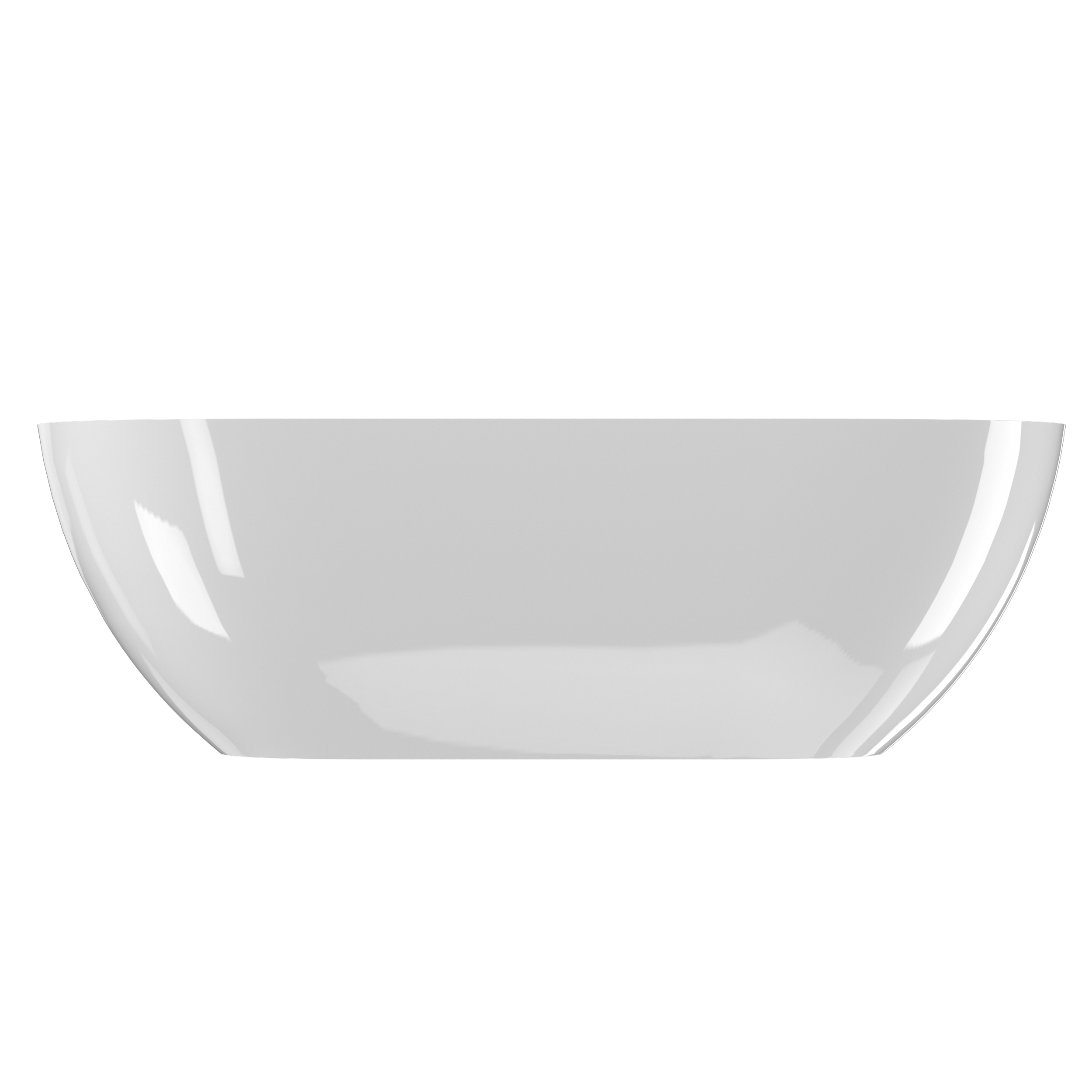 59" Freestanding Stone Resin Soaking Tub with Overflow & Pop-Up Drain