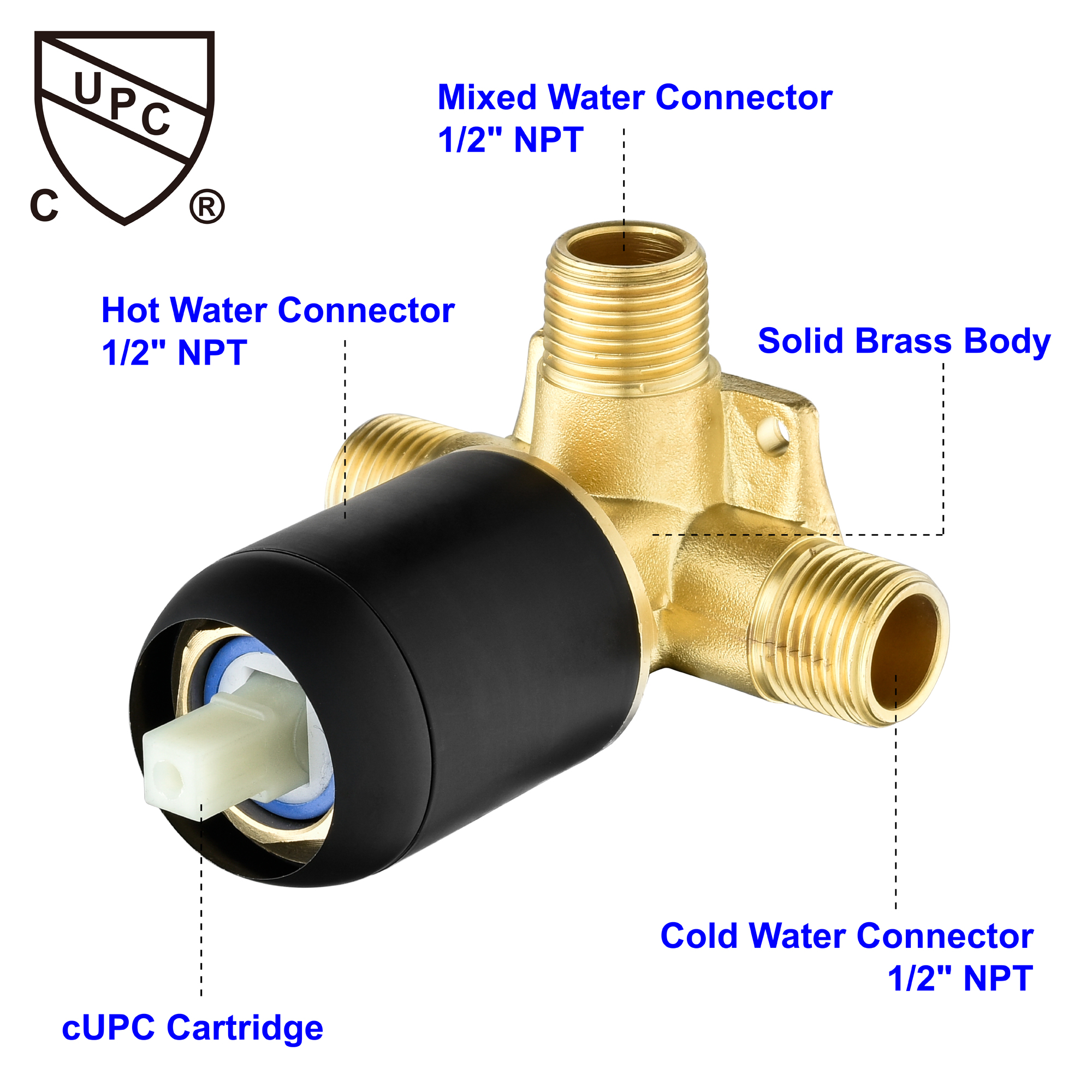 Wall Mounted Single Handle Waterfall Bathroom Sink Faucet with Rough-in Valve