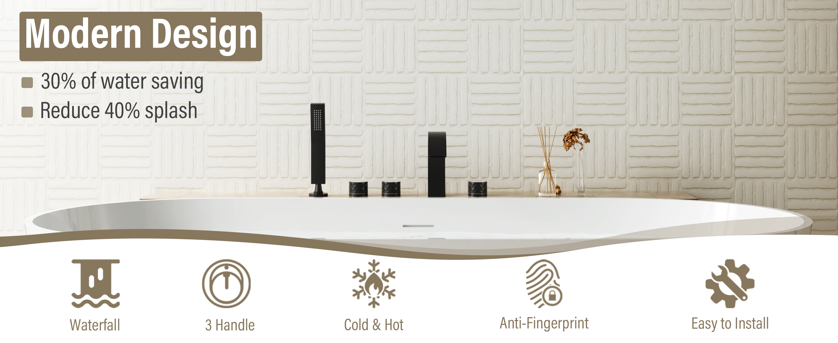Bathtub Faucet with Hand Shower