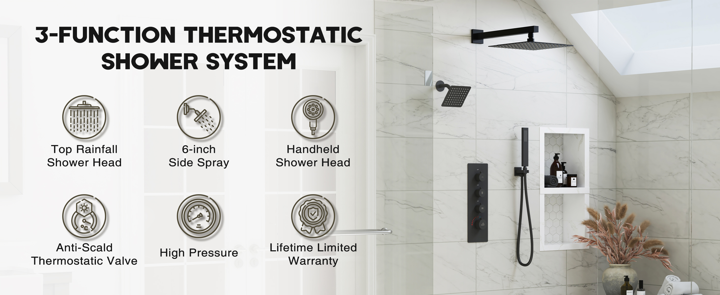 12-inch Dual Shower Head System