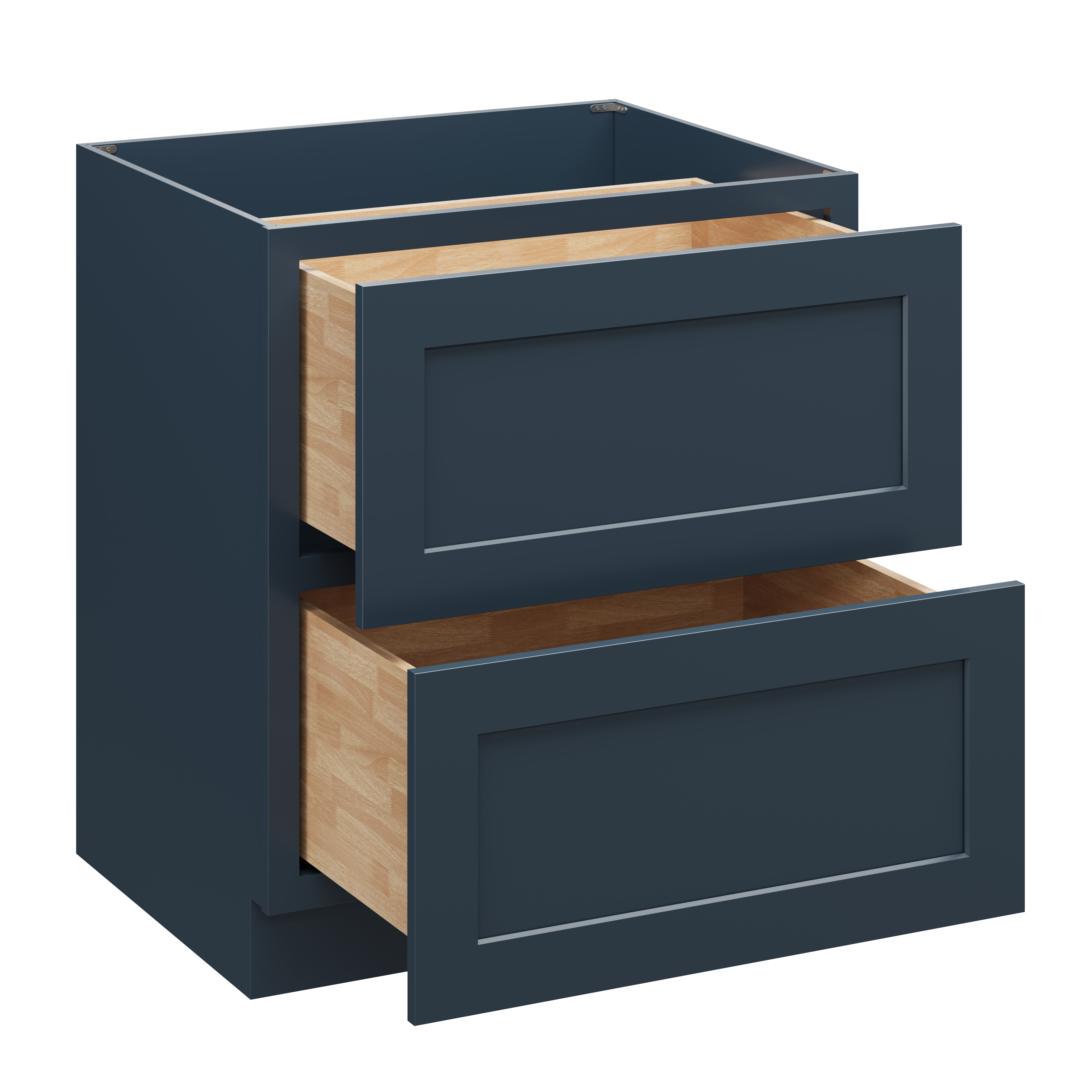 Cyber Grey RTA 30"W x 24"D x 34.5"H Base Cabinet with 2 Drawers