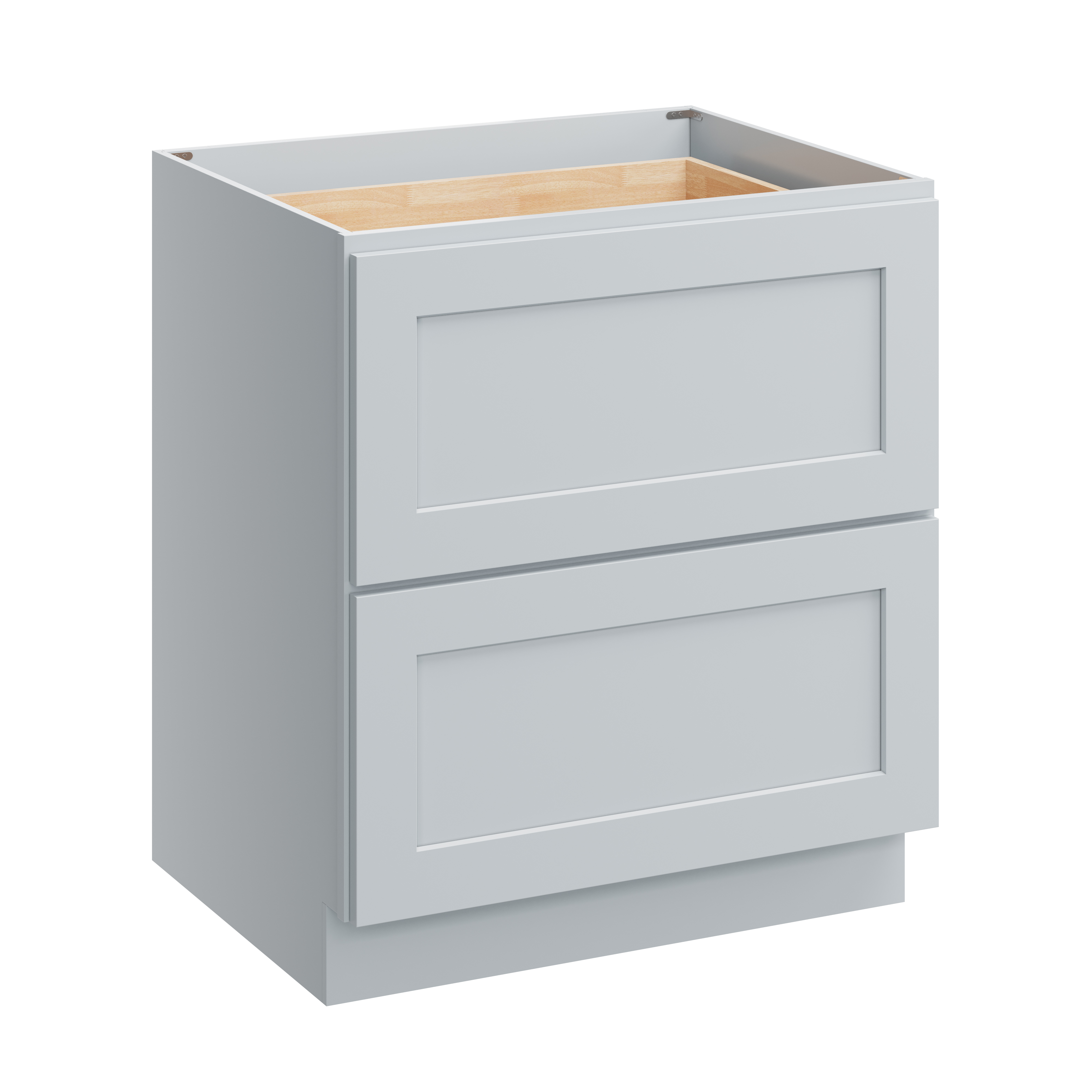Dove Grey RTA 30"W x 24"D x 34.5"H Base Cabinet with 2 Drawers