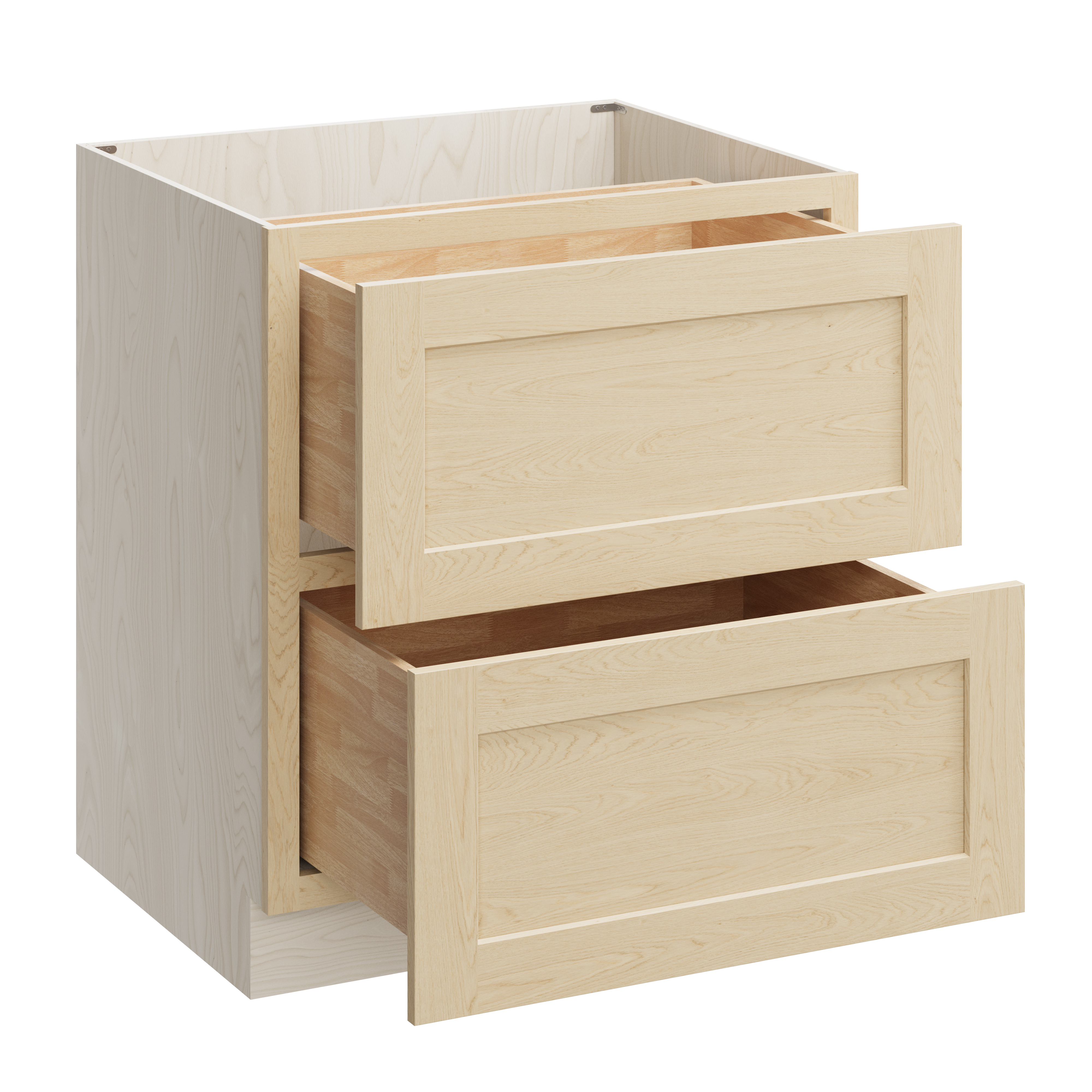 Versa Shaker RTA 30"W x 24"D x 34.5"H Base Cabinet with 2 Drawers