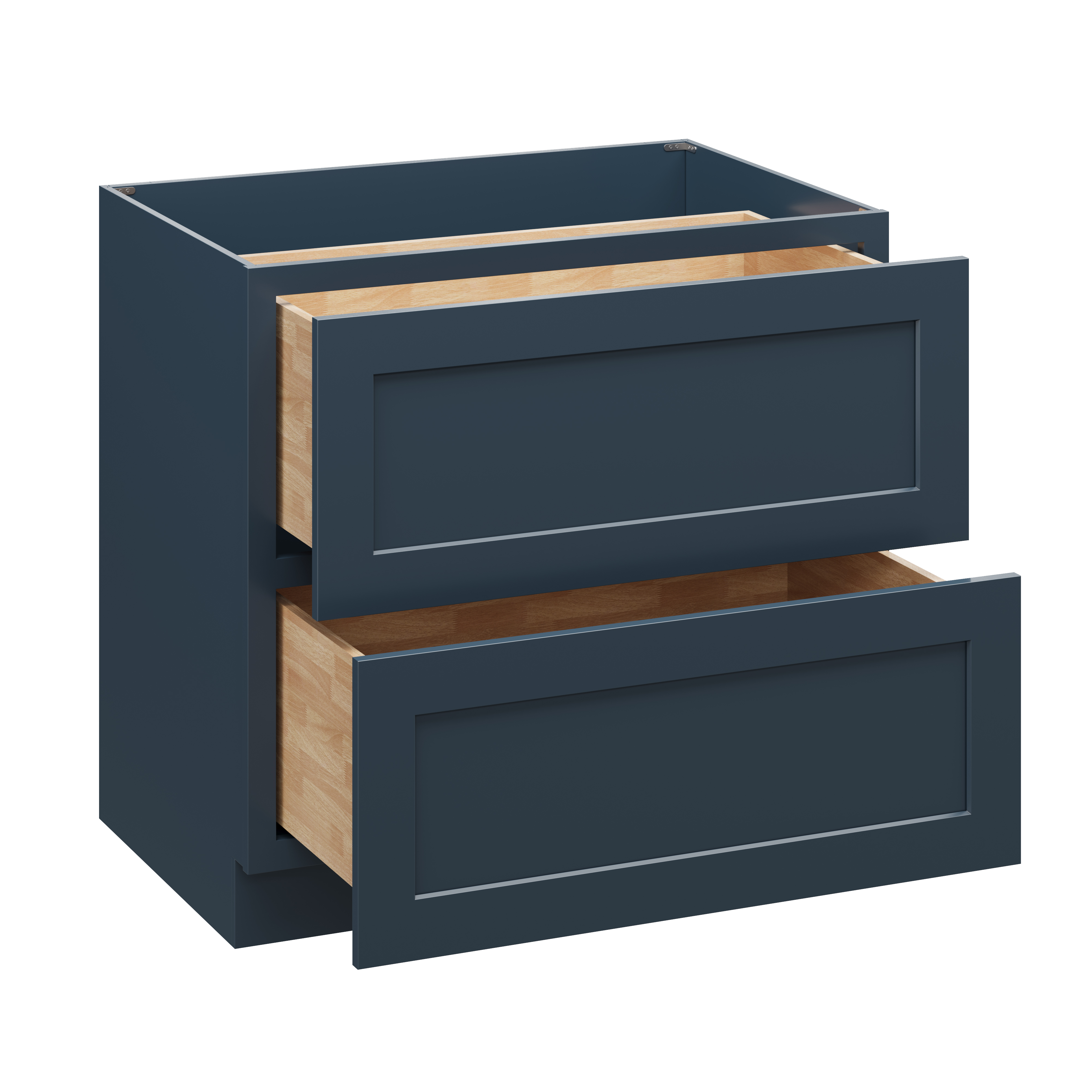 Cyber Grey RTA 36"W x 24"D x 34.5"H Base Cabinet with 2 Drawers