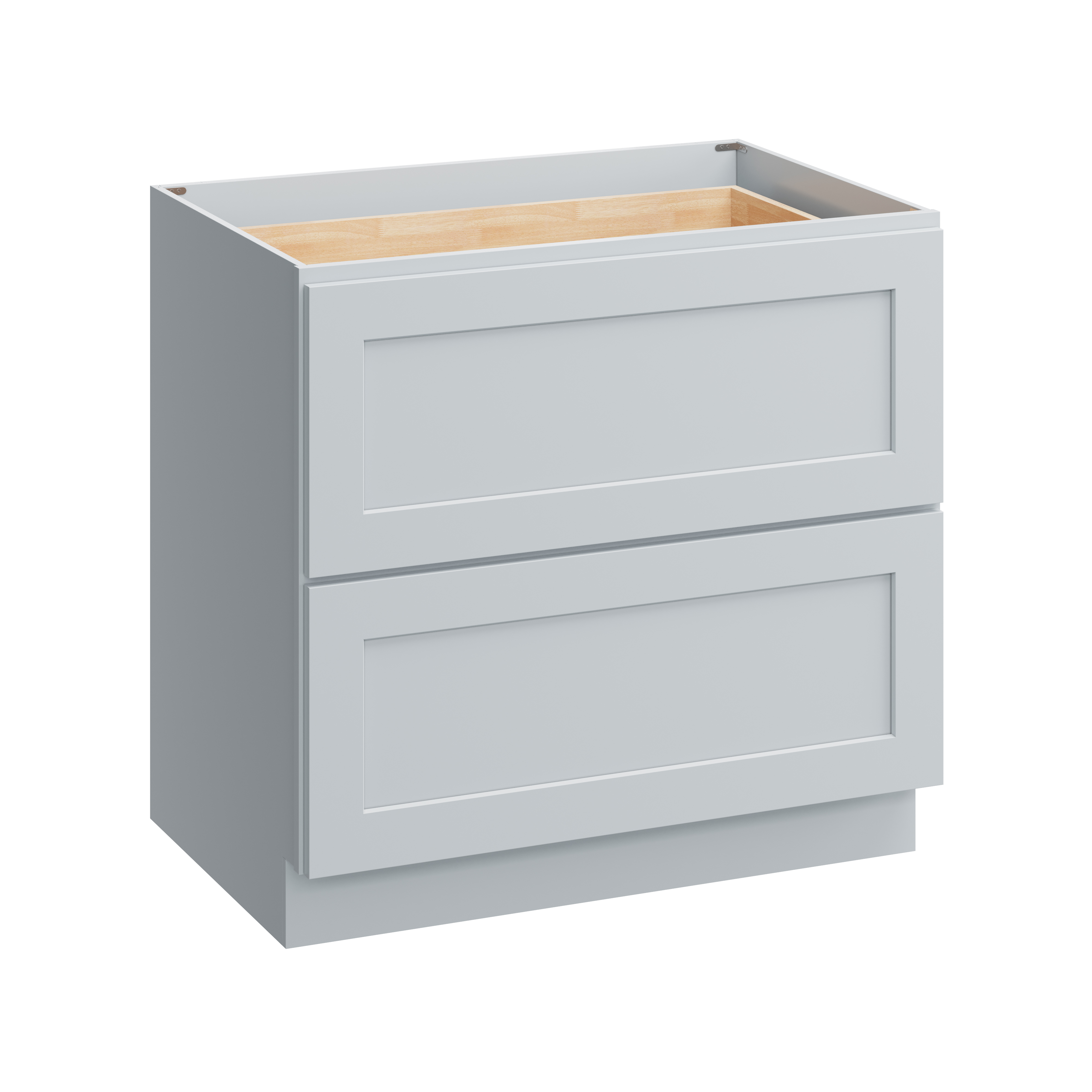 Dove Grey RTA 36"W x 24"D x 34.5"H Base Cabinet with 2 Drawers