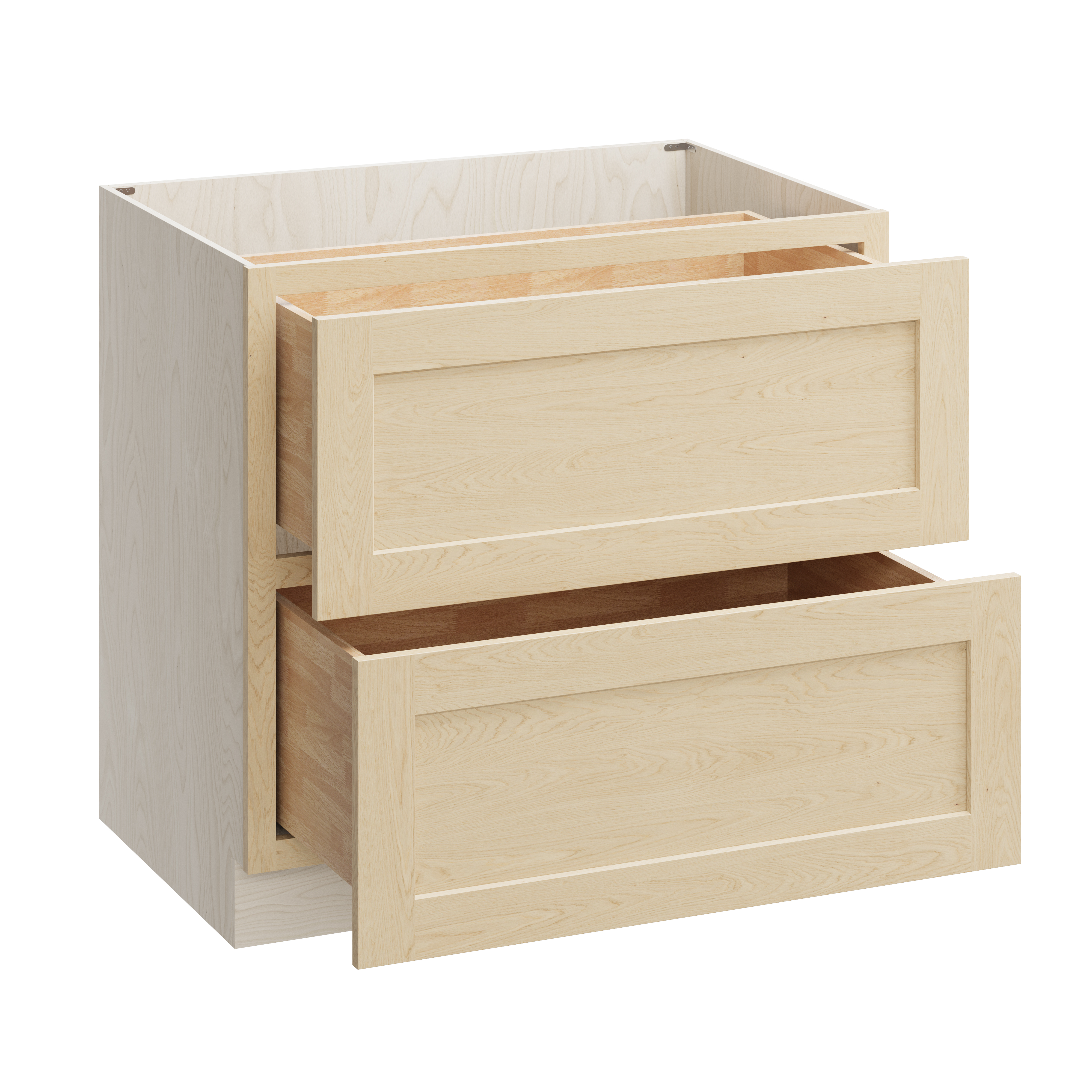 Versa Shaker RTA 36"W x 24"D x 34.5"H Base Cabinet with 2 Drawers