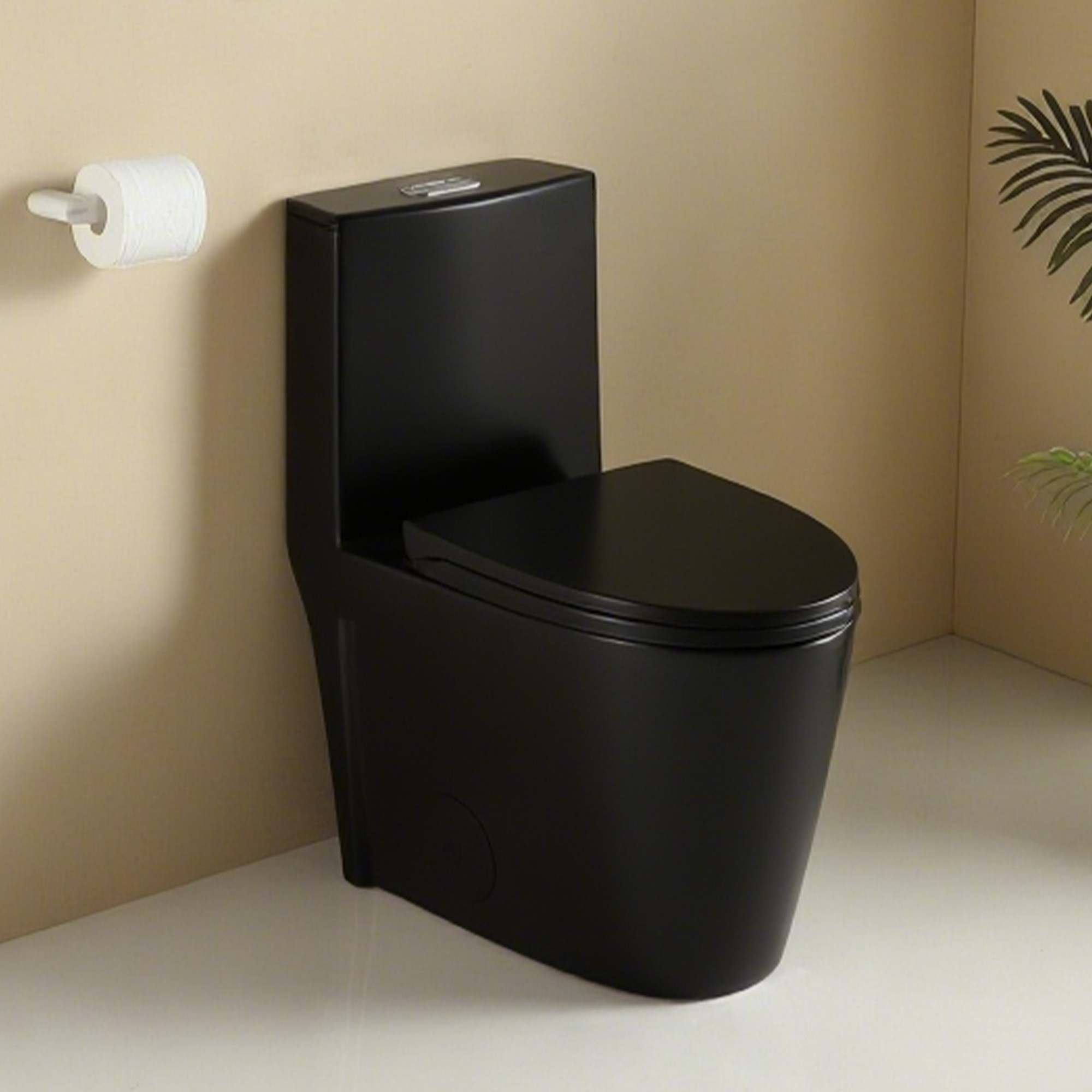Dual-Flush 1.1/1.6 GPF Elongated One-Piece Toilet with Soft-Close Seat