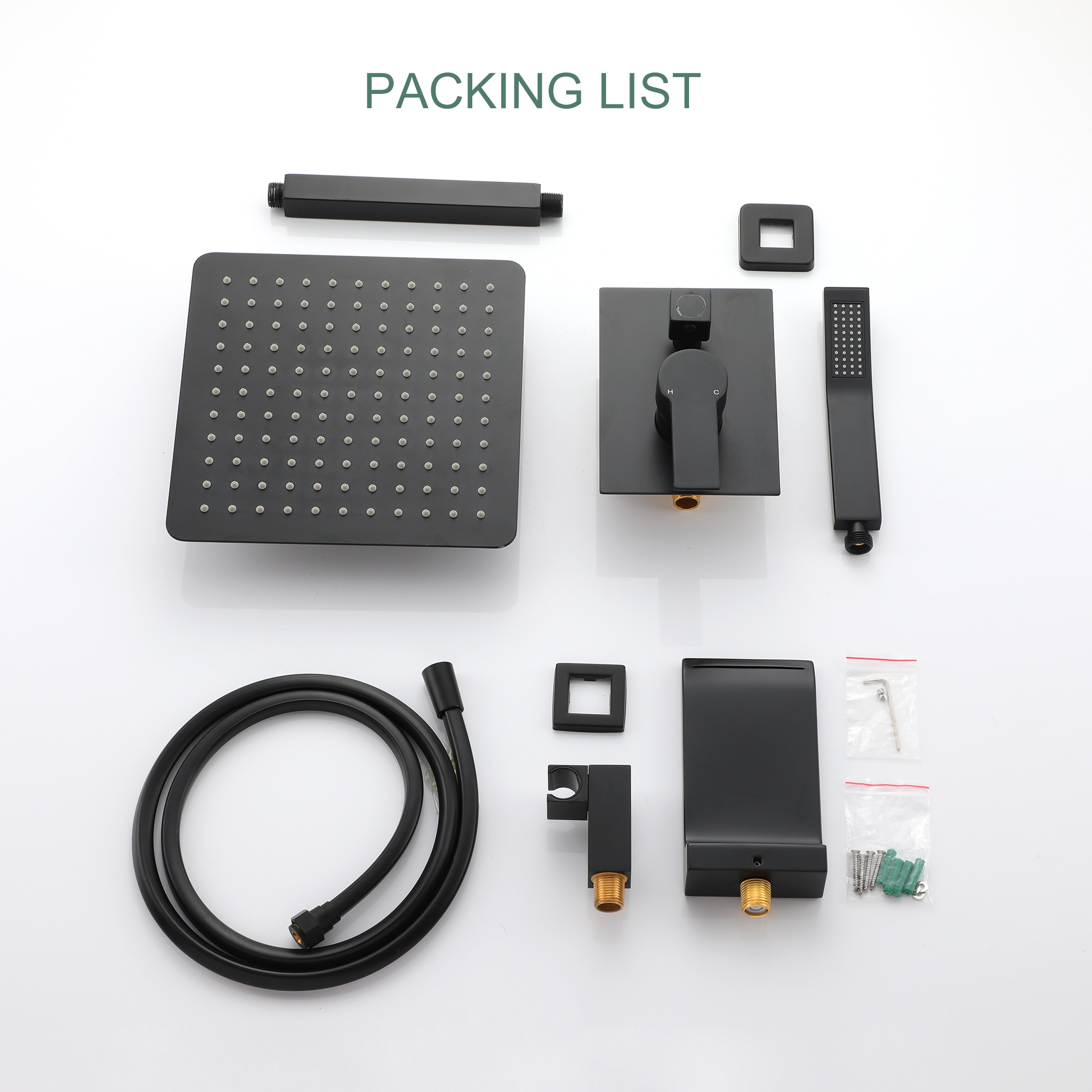 10-inch/12inch Rain Shower System With Handeld & Tub Spout