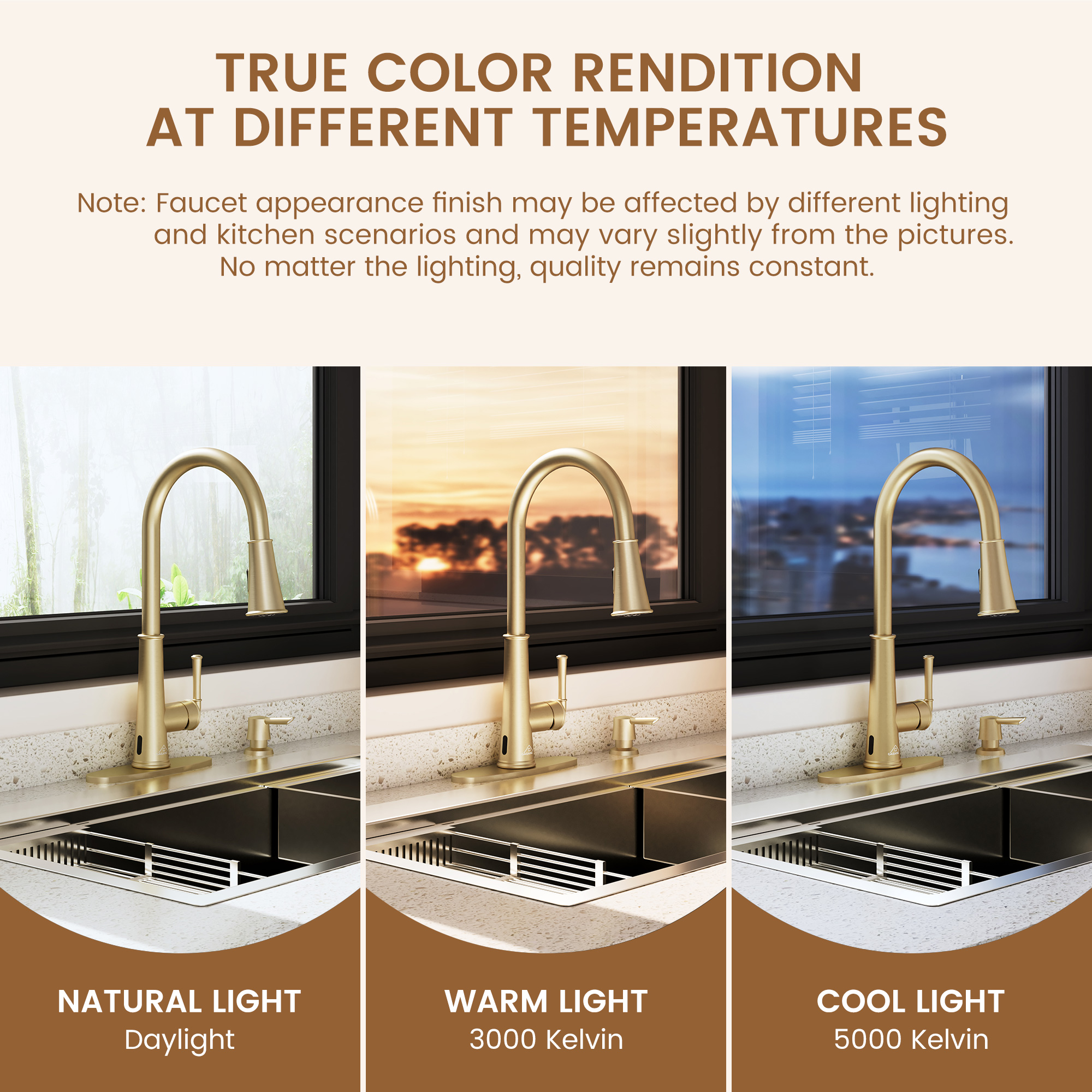 1.8gpm Touchless Pull Down Single Handle Kitchen Faucet With LED Function Soap Dispenser and Deck Plates Included Washing Dishes Infrared Induction Save Water