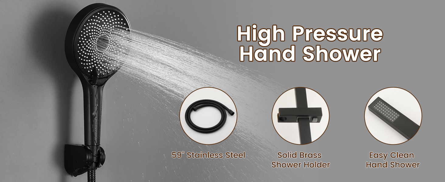 3 Functions Handheld Shower