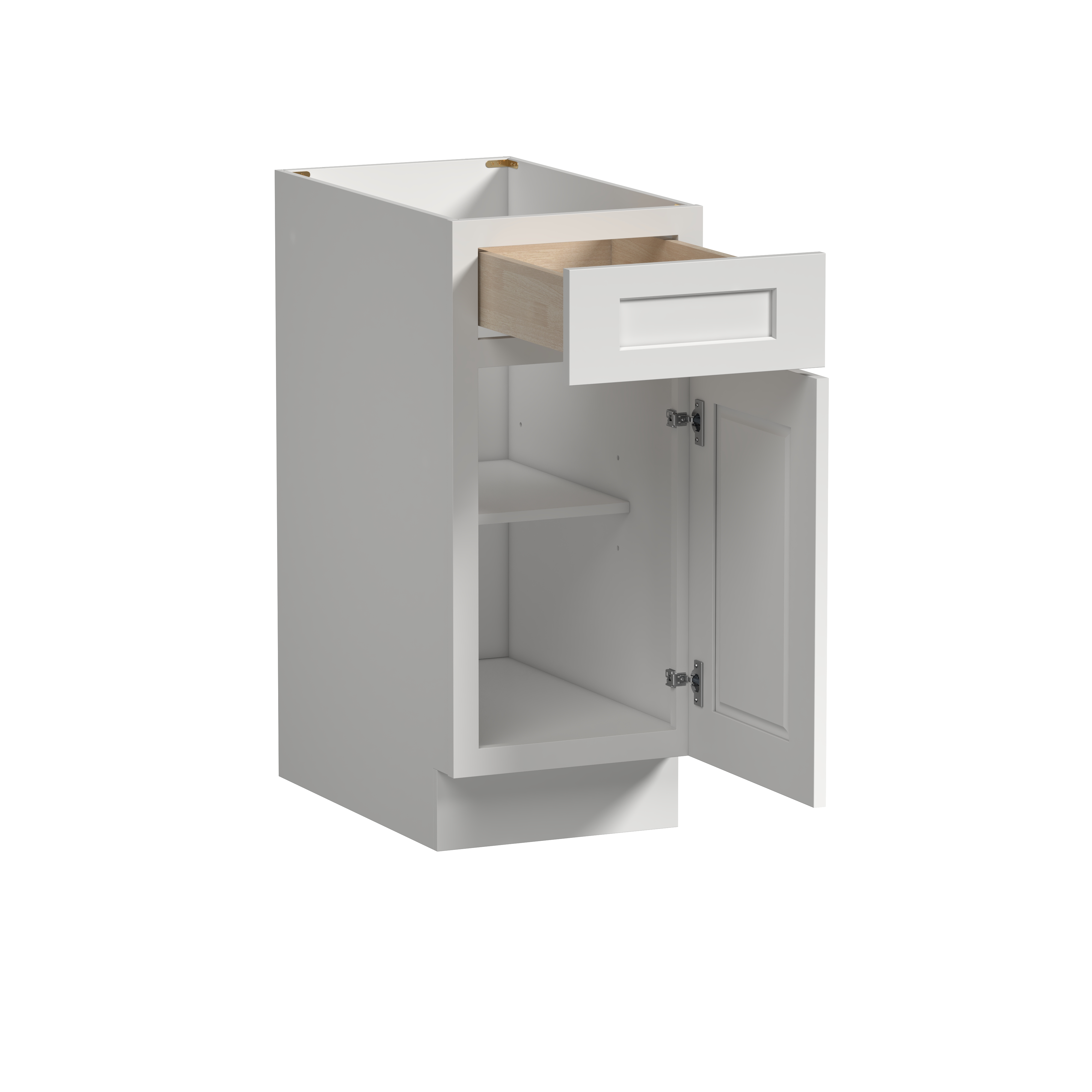 15"W x 24"D x 34.5"H Plywood Floor Base Kitchen Cabinet with Drawer Ready to Assemble