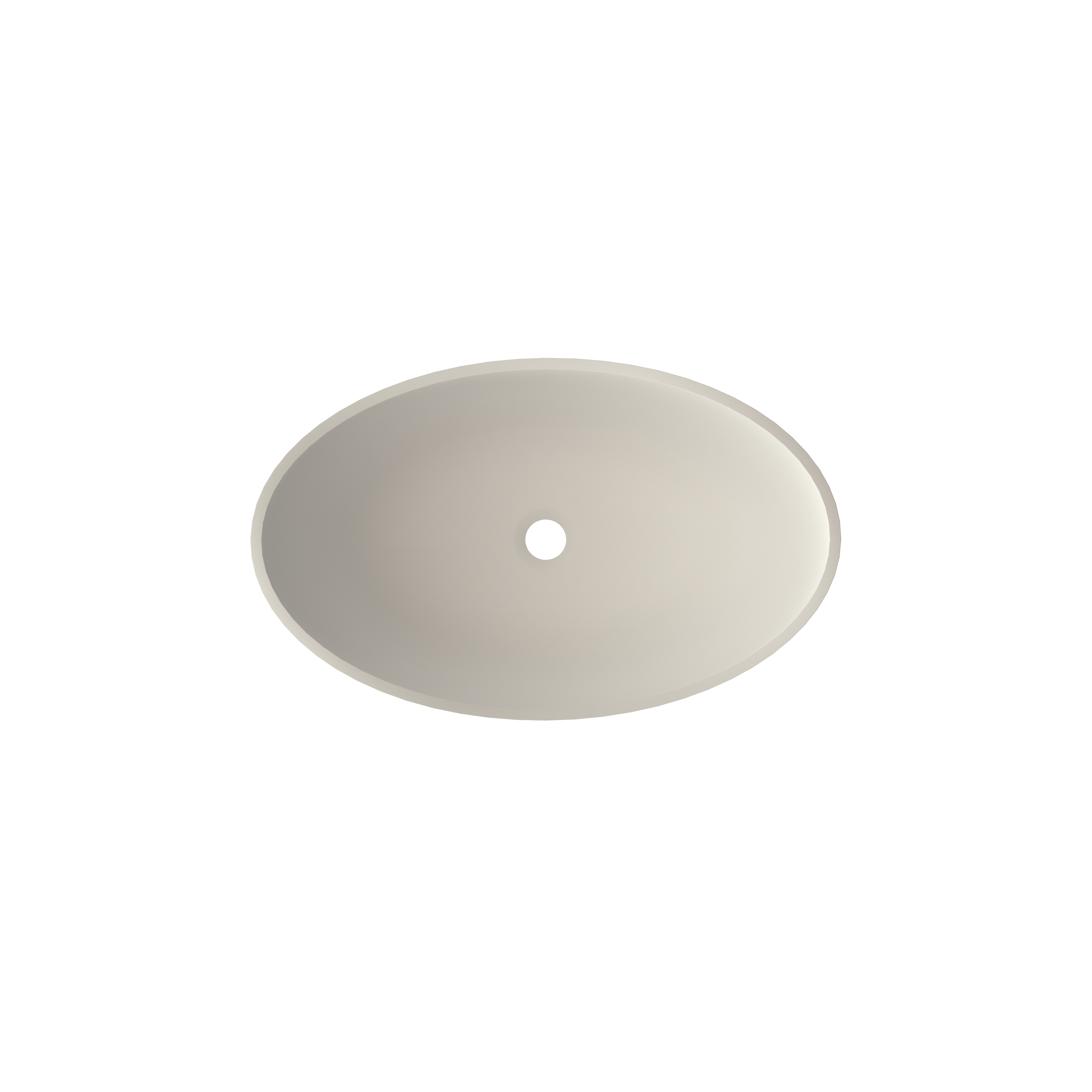 24-Inch Solid Surface Vessel Sink Oval Shape Bathroom Sink