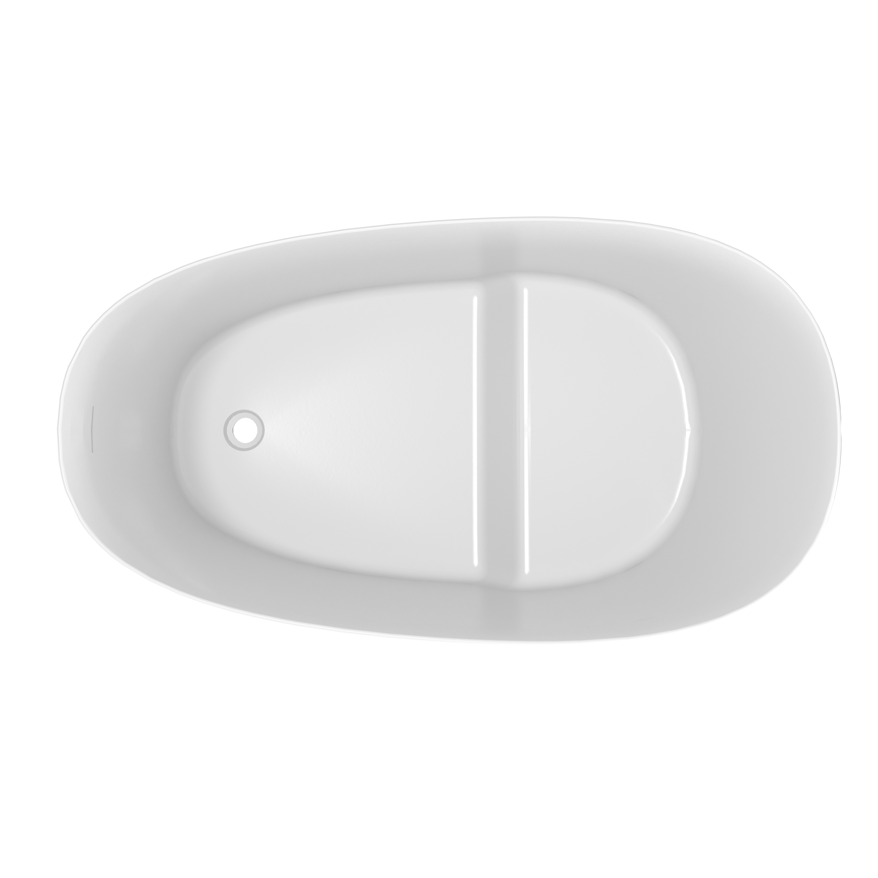 51" Freestanding Solid Surface Soaking Tub with Built-In Seat in Wood Grain & Marble Finish