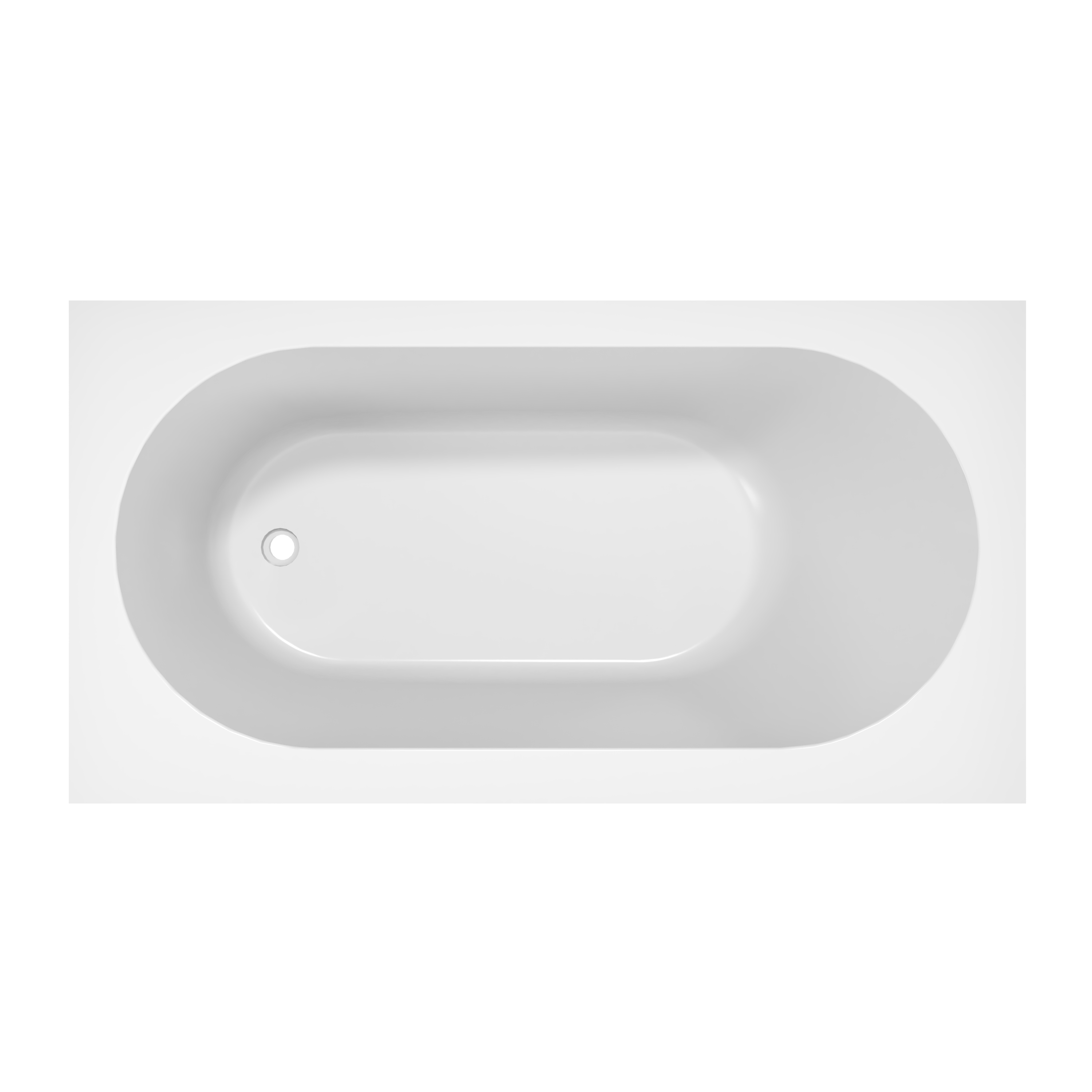 60" Luxury Drop-In Acrylic Soaking Bathtub with Rounded Interior