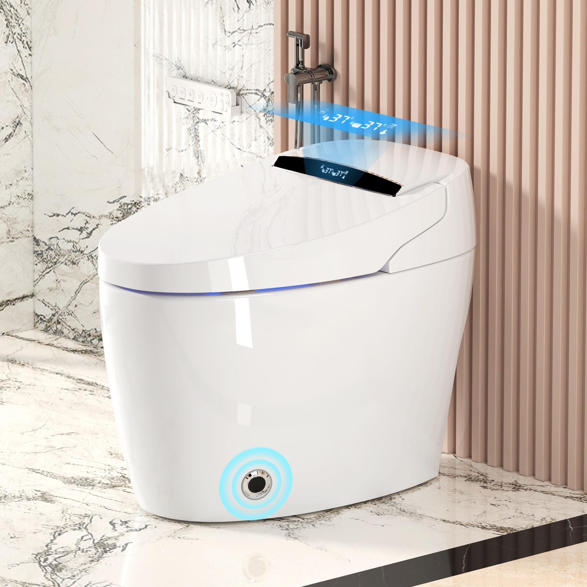 Advanced Smart Toilet with Heated Seat, Warm Bidet & Dryer
