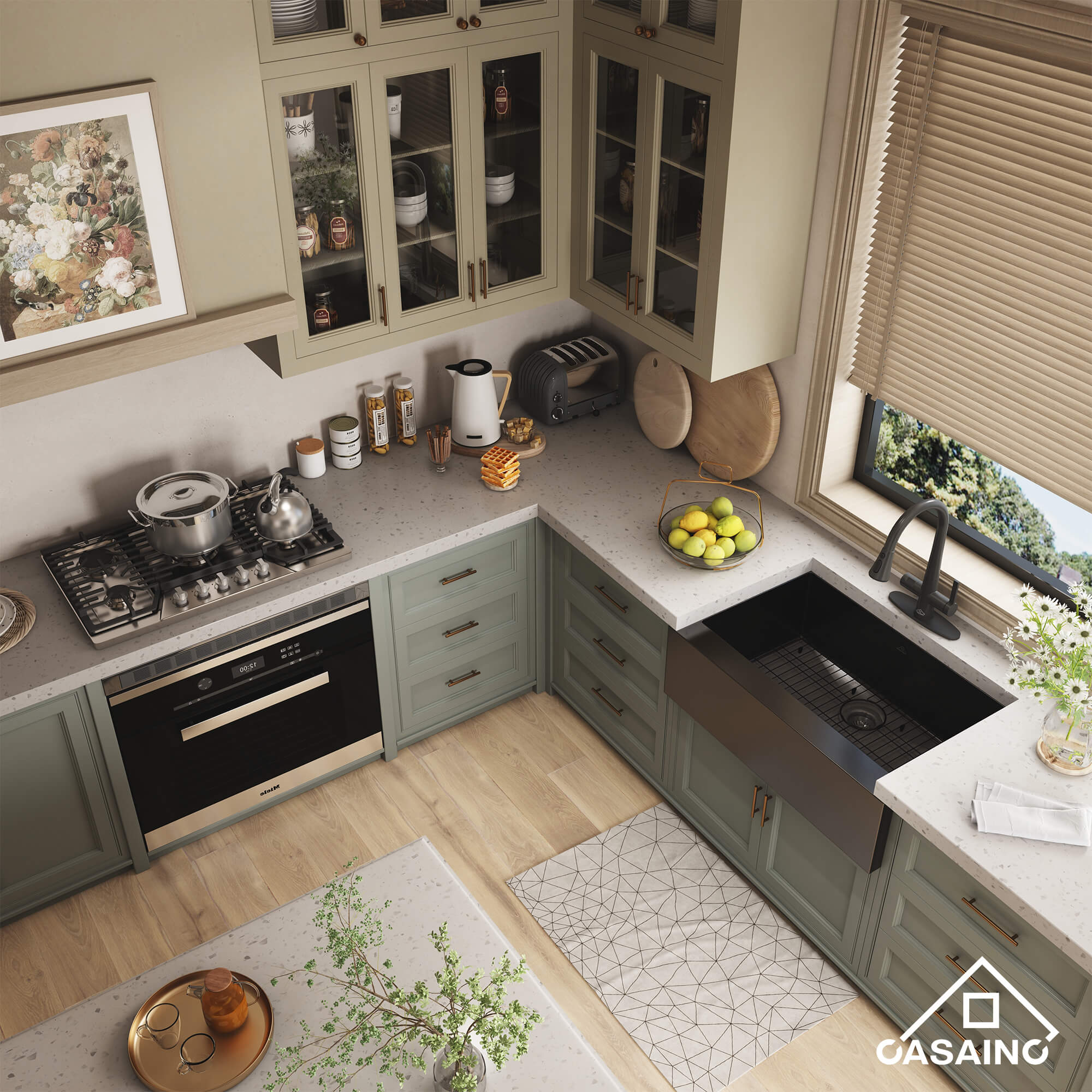 30"/33"/36" Premium 304 Stainless Steel Sink with PVD Finish with Quick Drainage & Silent Noise Reduction, Easy to Clean & Stylish