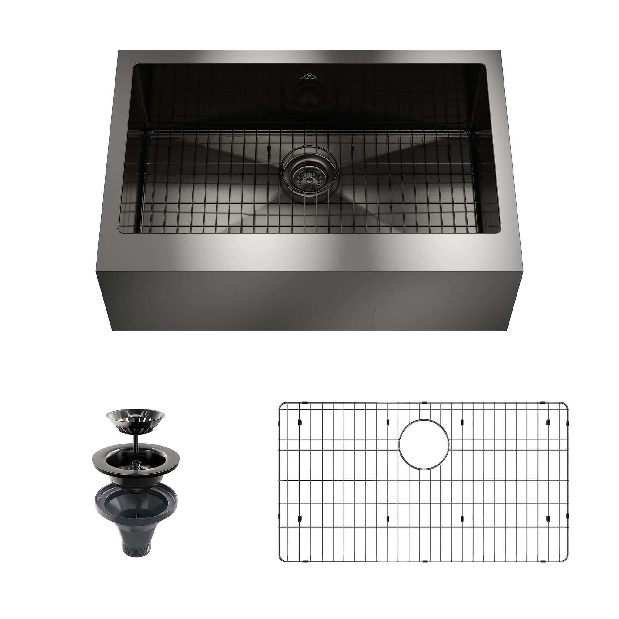 30"/33"/36" Premium 304 Stainless Steel Sink with PVD Finish with Quick Drainage & Silent Noise Reduction, Easy to Clean & Stylish
