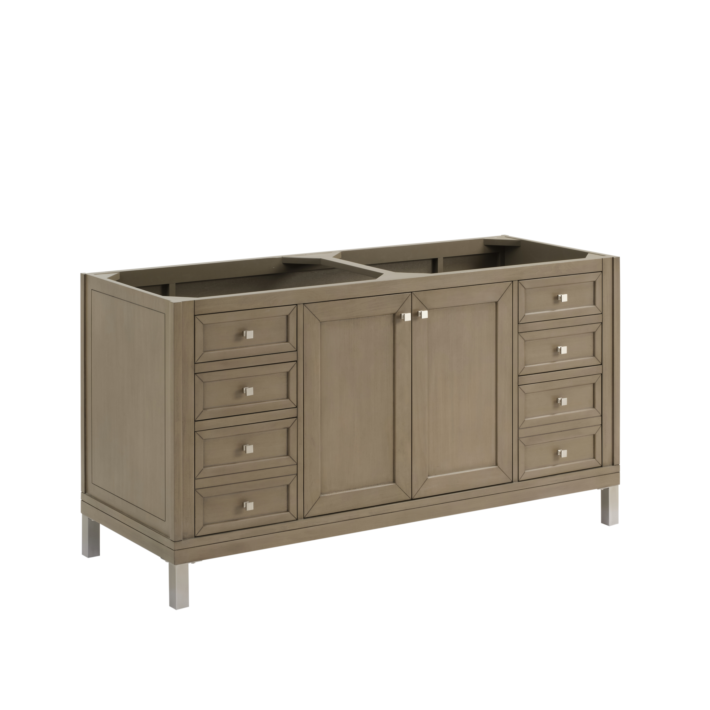 James Martin Chicago 60" Double Vanity Cabinet with Double Doors, Drawers & Adjustable Shelves