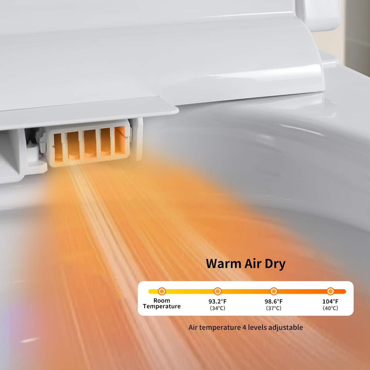 Foam Shield Smart Bidet Toilet with Automatic Lid & Multiple Wash Modes