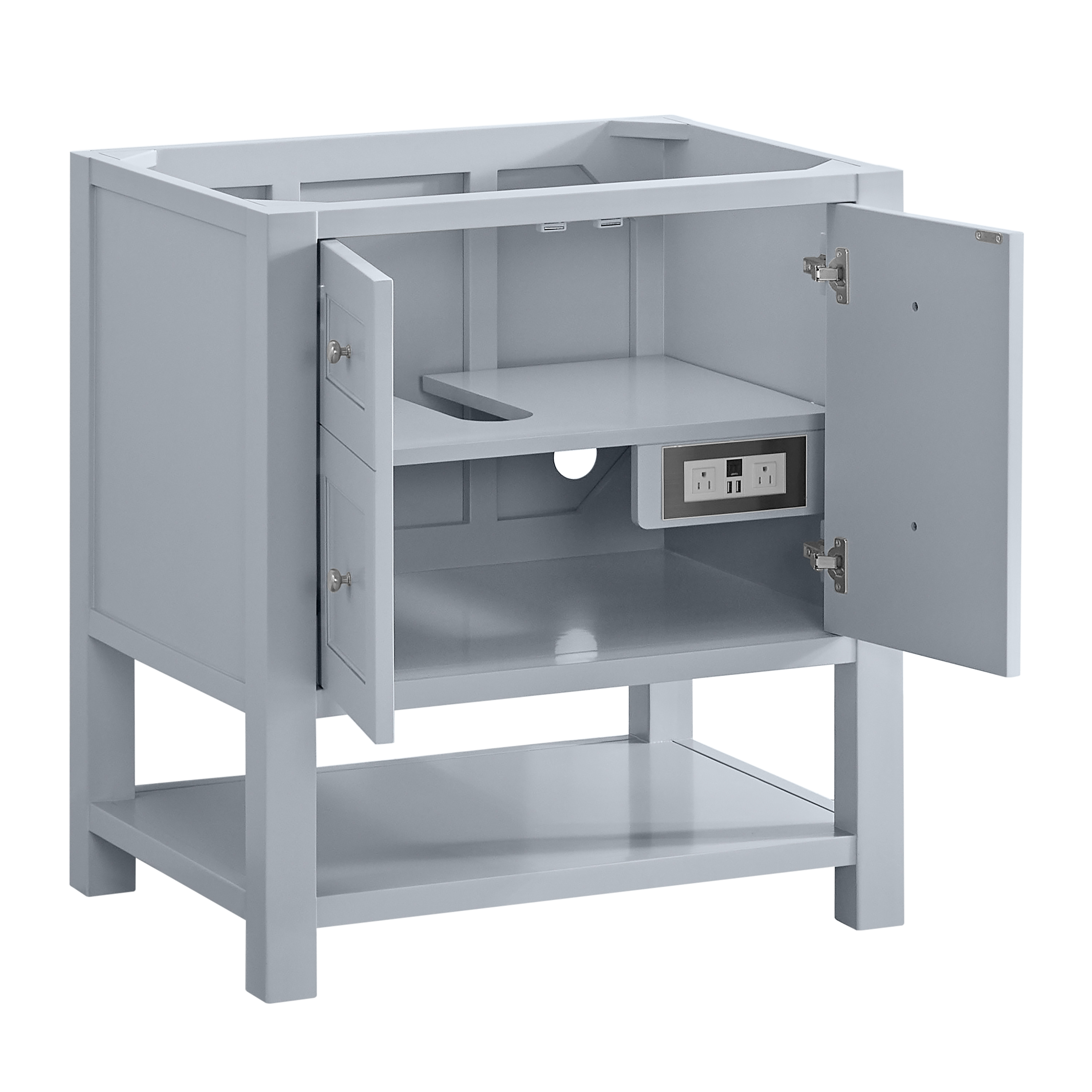 James Martin Breckenridge 30" Double Door Single Vanity Cabinet, Serenity Blue