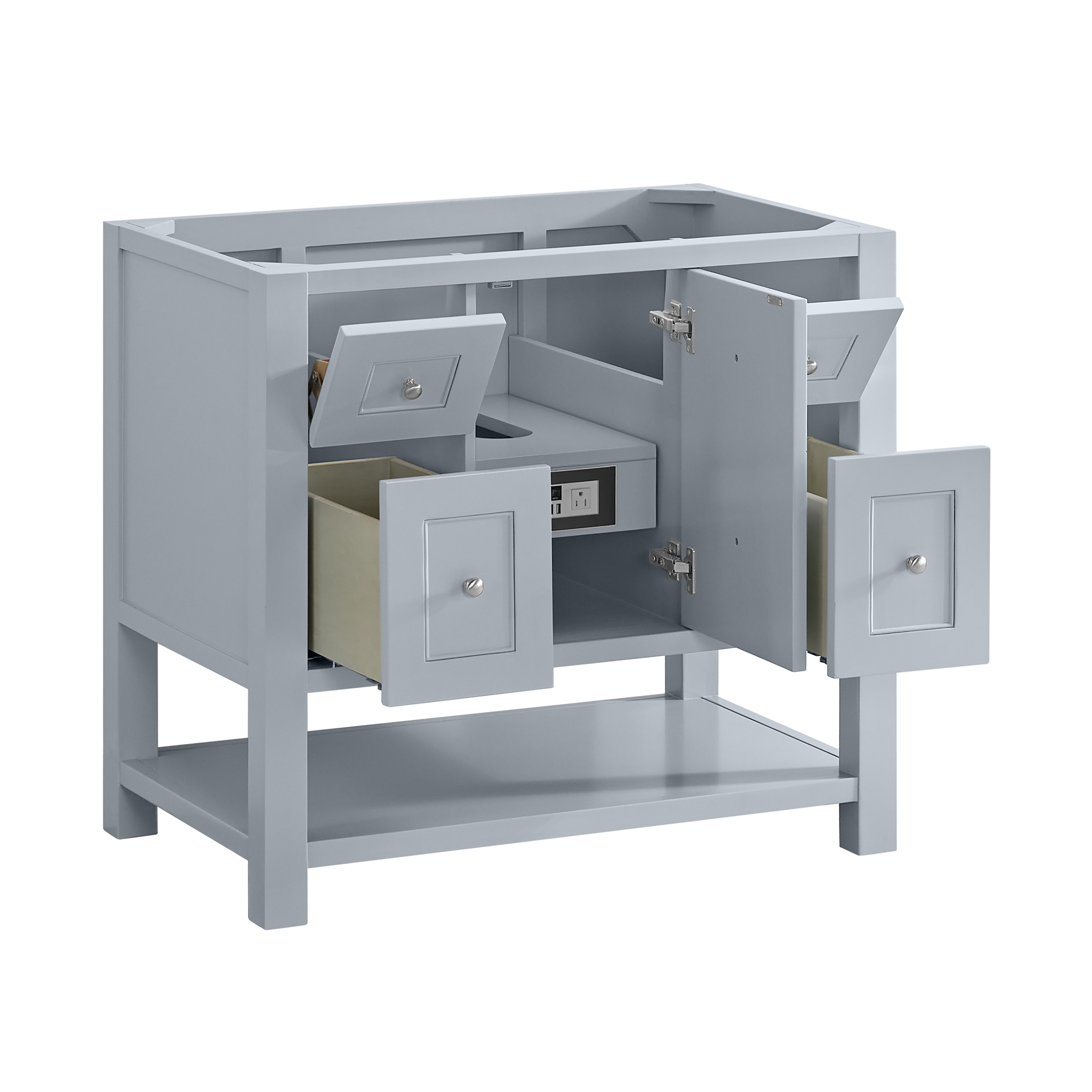 James Martin Breckenridge 36" Double Door Single Vanity Cabinet, Serenity Blue