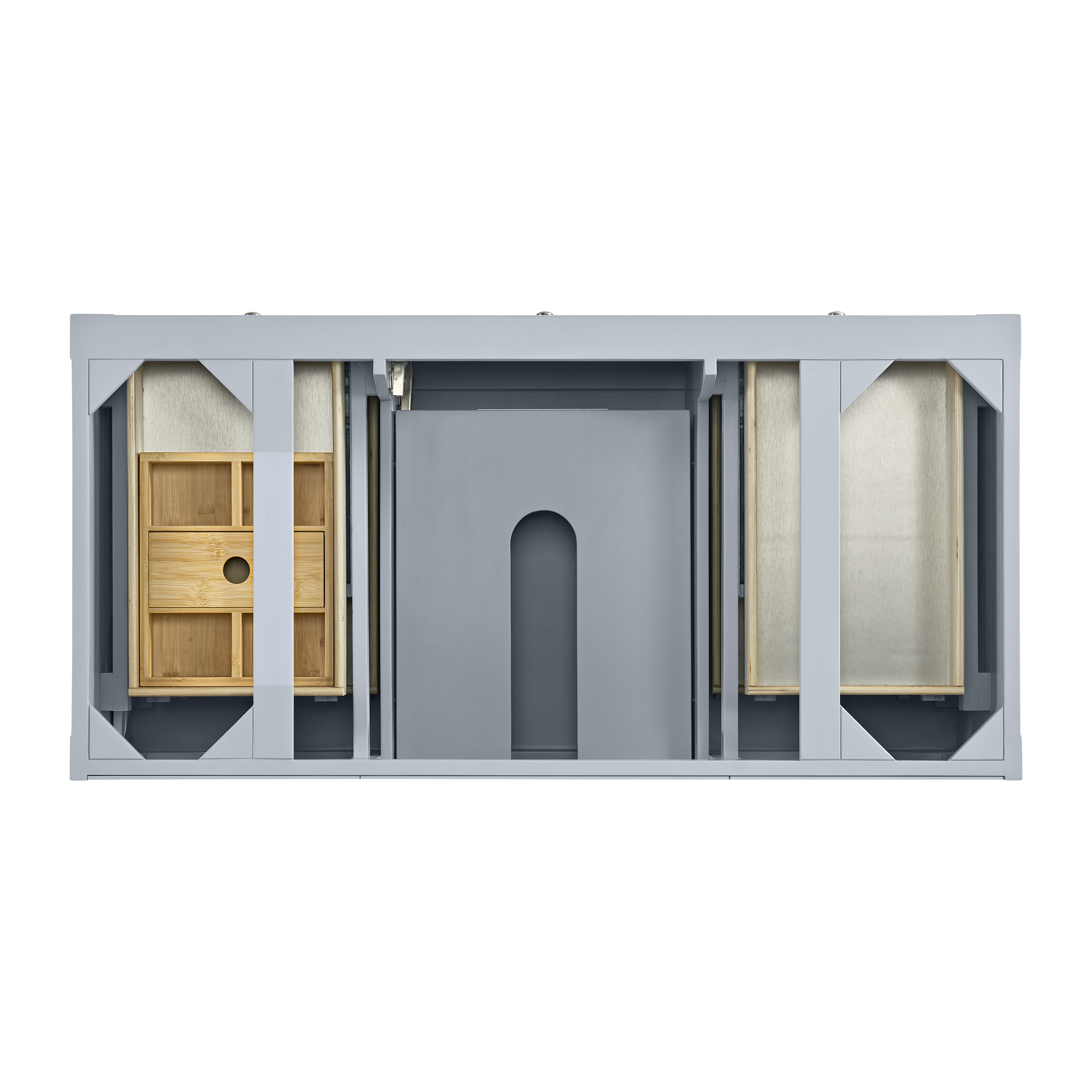 James Martin Breckenridge 48" Single Door Vanity Cabinet with Built in USB/120V Power Outlet, Serenity Blue