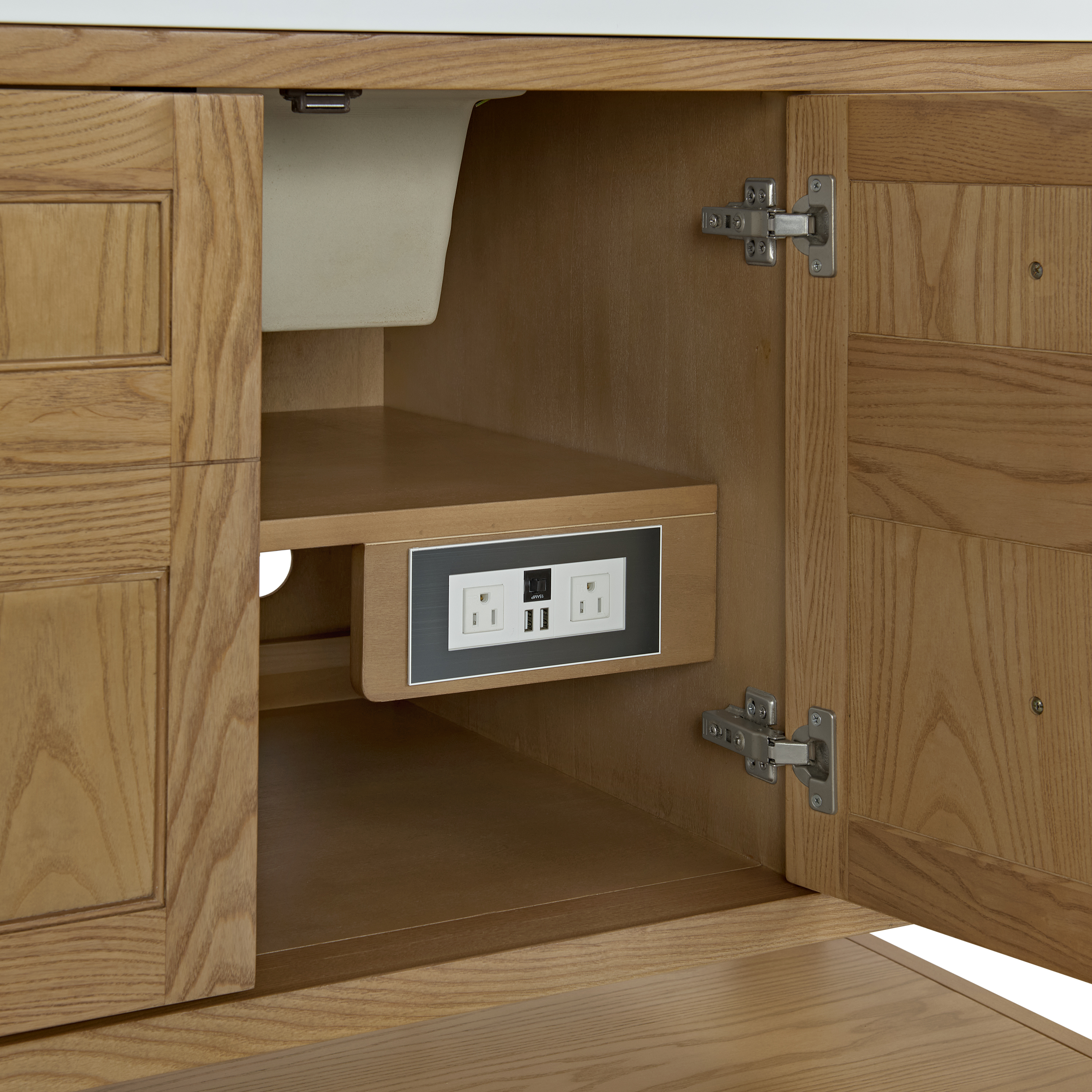 James Martin Breckenridge 60" Single Vanity Cabinet with Built-in USB/120V Power Outlet