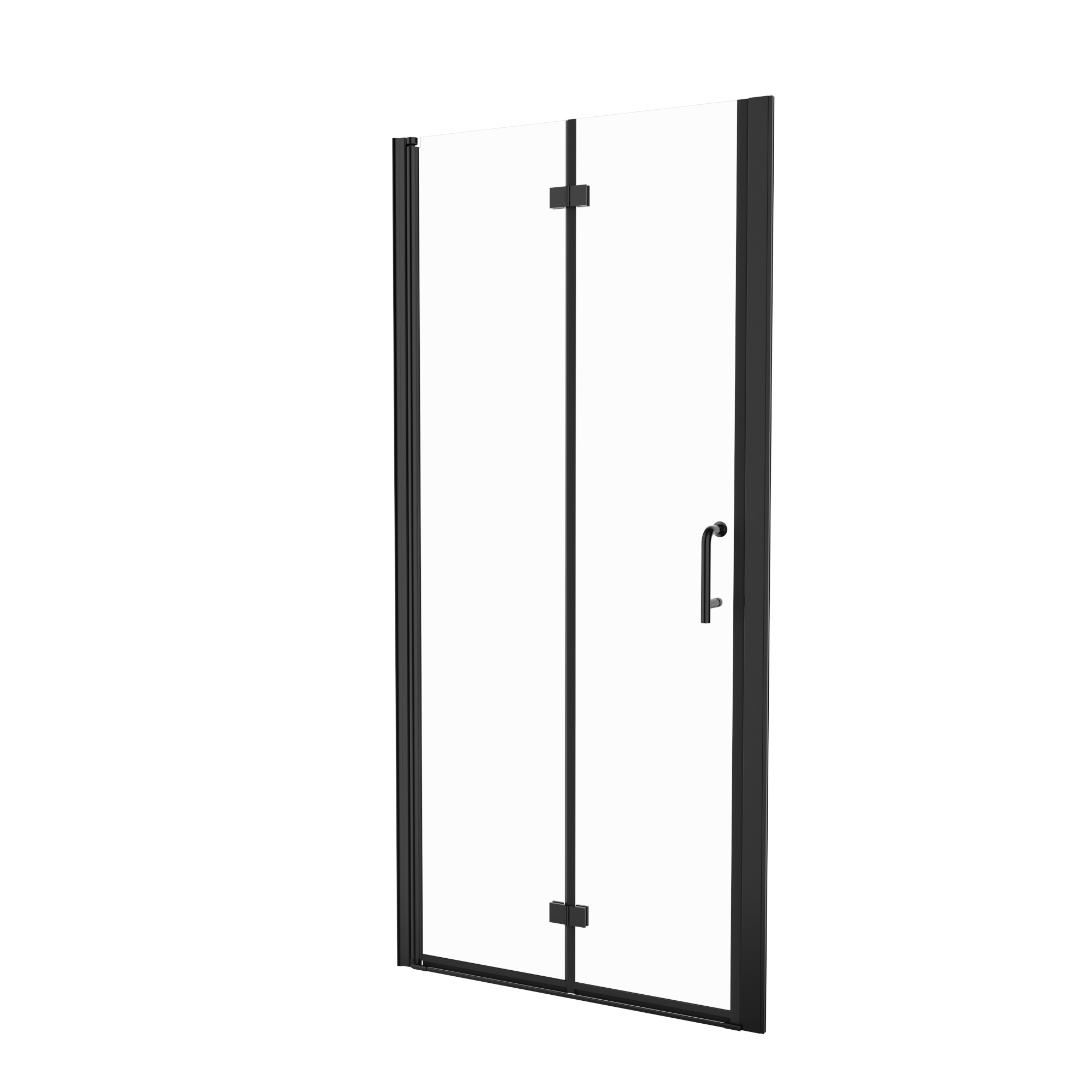 34"x72" Folding Shower Door with Tempered Glass with Adjustable Width