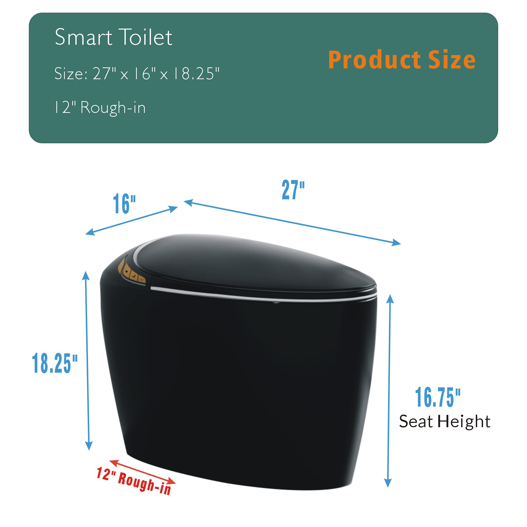 Smart Egg-Shaped Toilet with Built-in Bidet and Soft Ambient Light