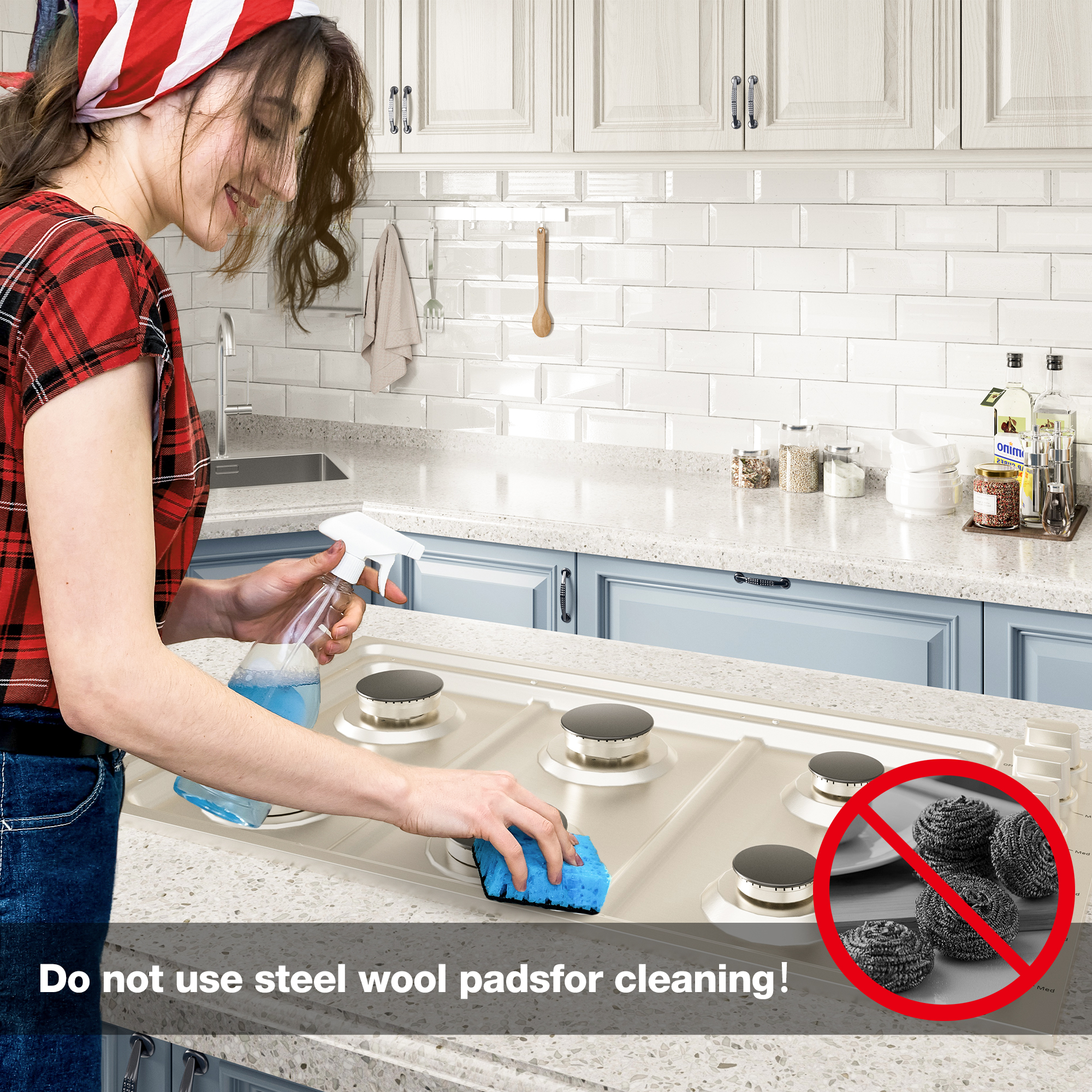 36-in 6 Burners Stainless Steel Gas Cooktop with LP Conversion Kit