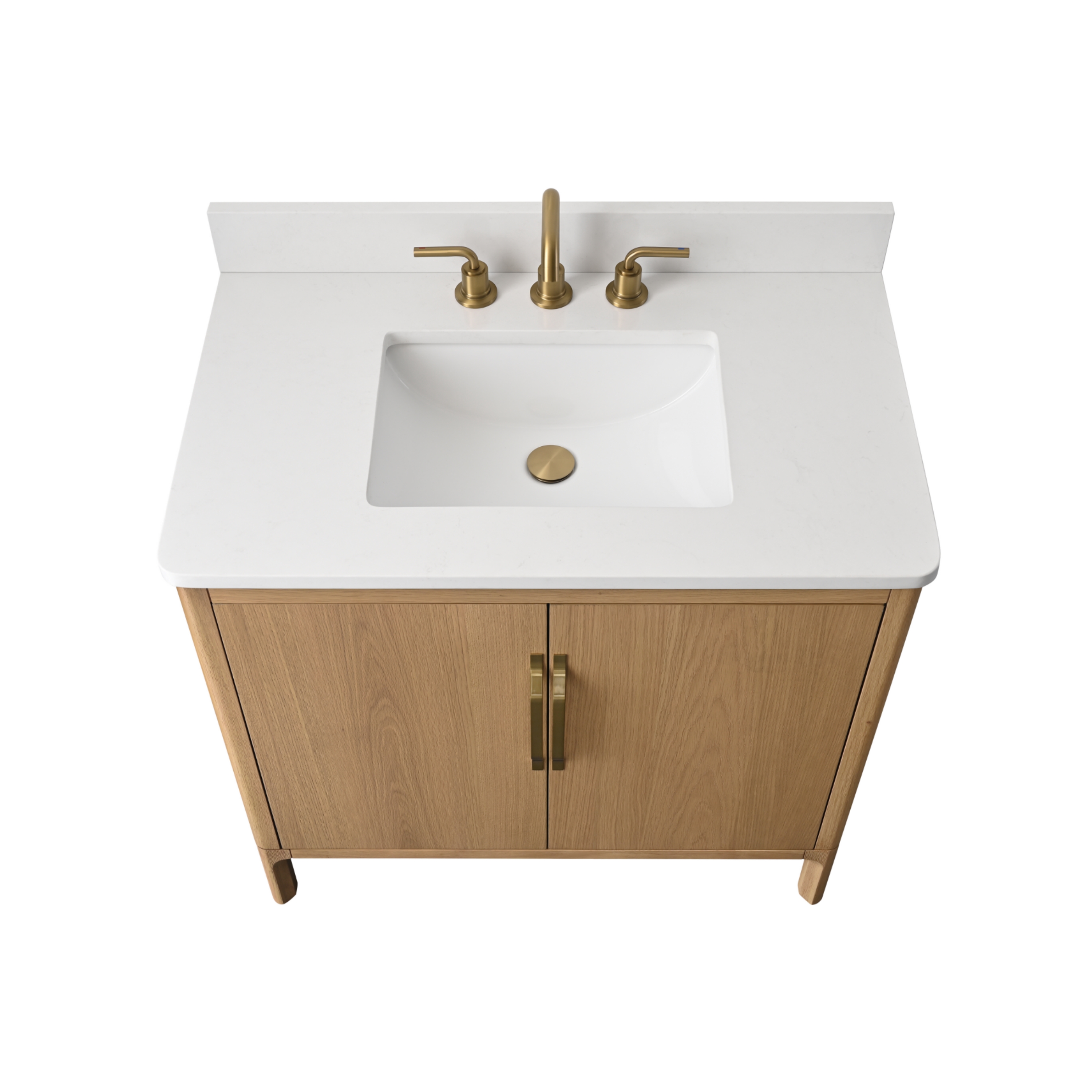 36-inch Freestanding Bathroom Vanity with Engineered Stone Top