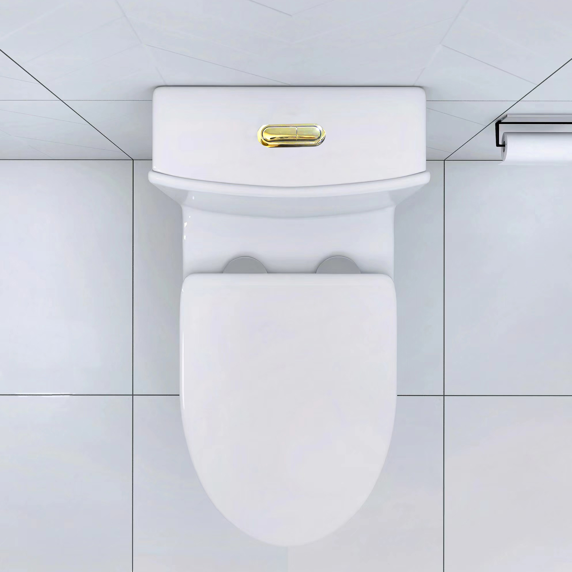 Elongated One Piece Toilet Dual Flush 1.1/1.6 GPF Water-Saving Design